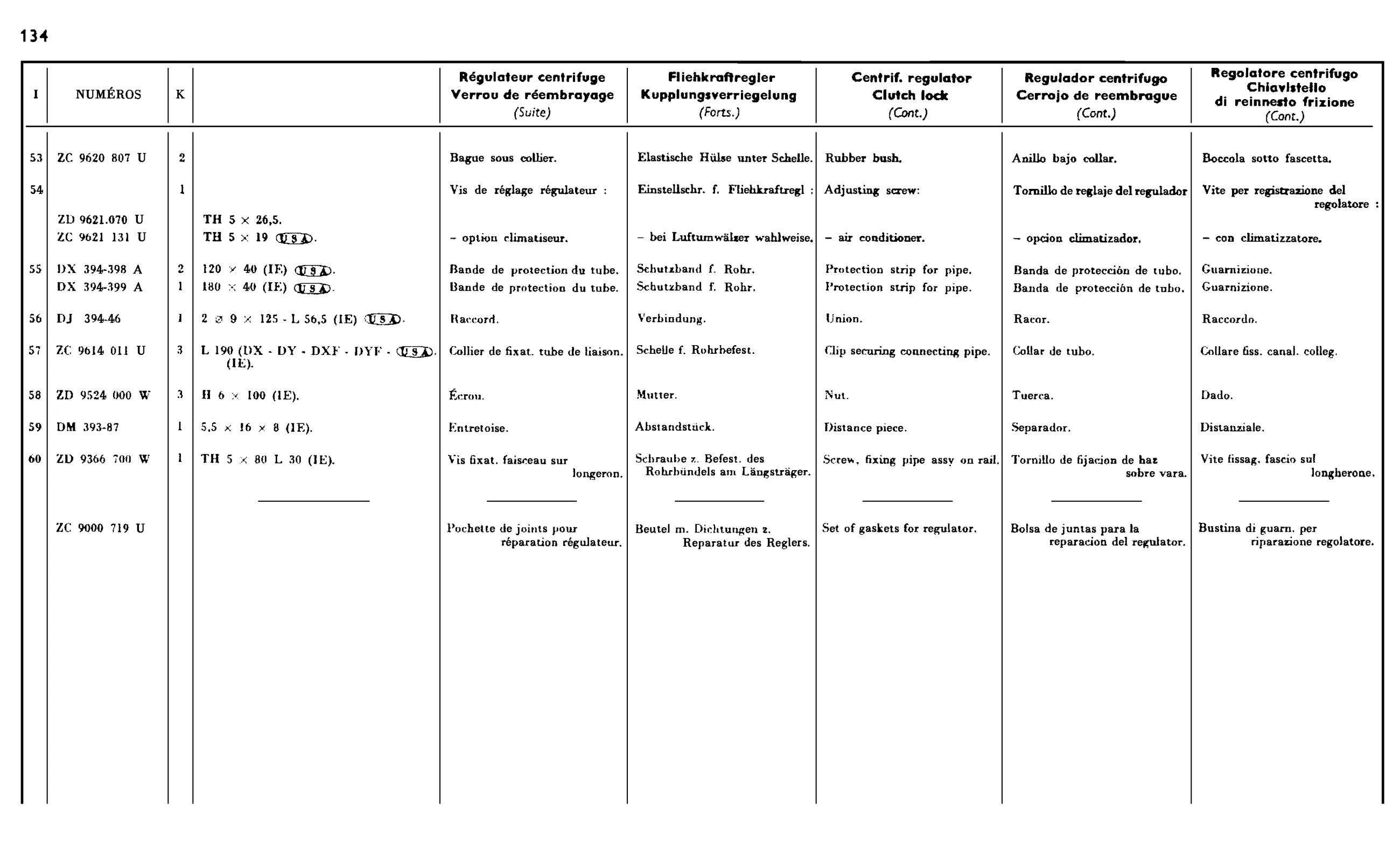 Centrifugal regulator, page 161 of 688 — 577 Parts Catalogue — Volume I
