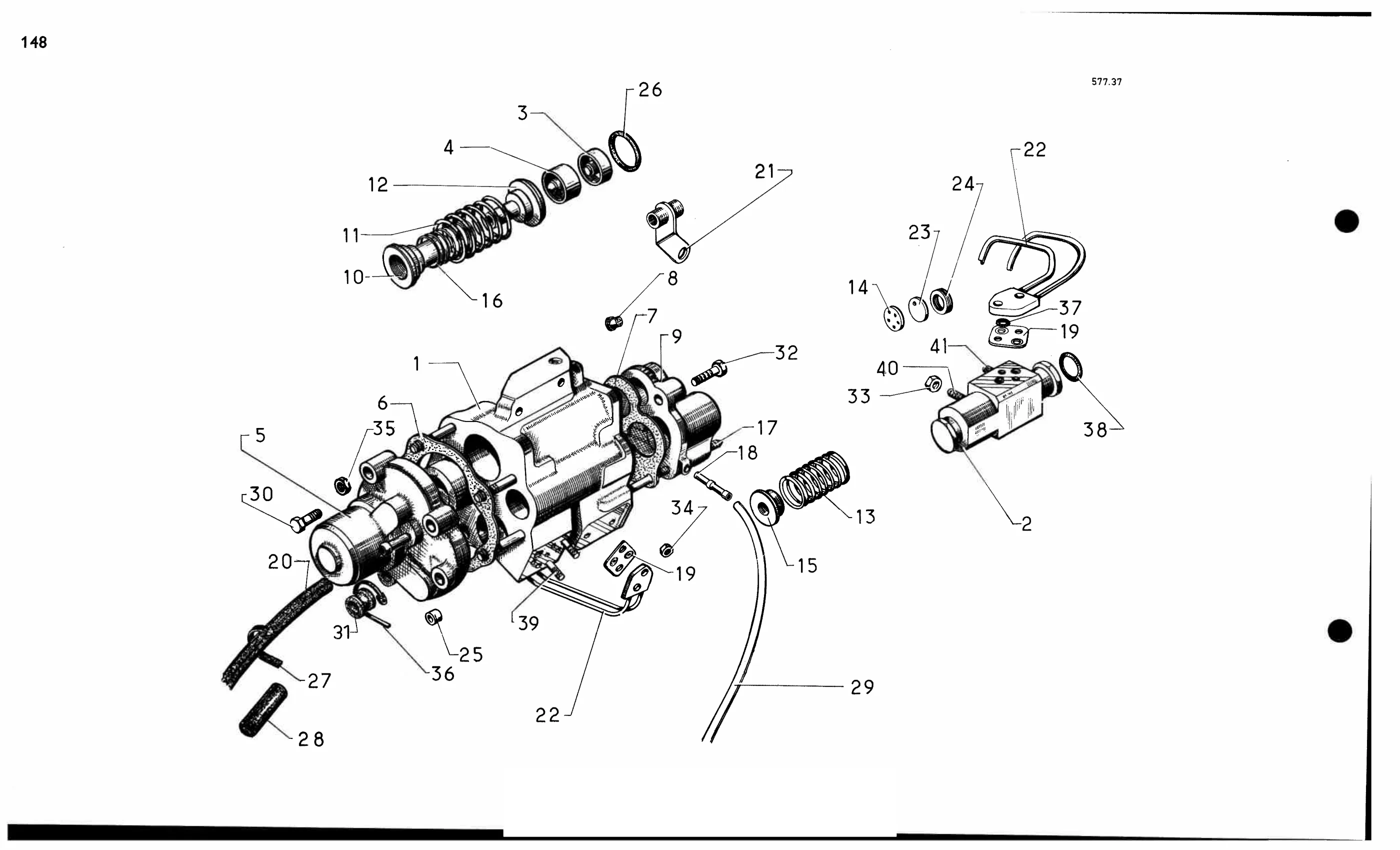 Hydraulic selector, page 168 of 688 — 577 Parts Catalogue — Volume I