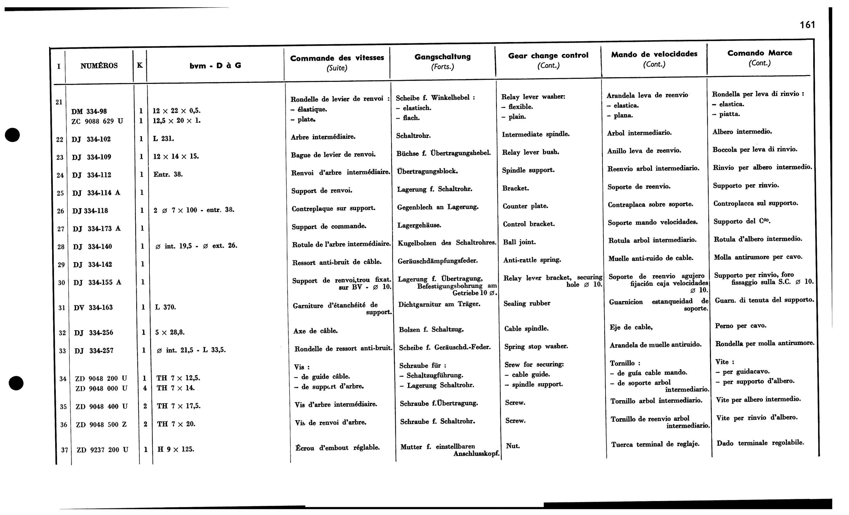 Man. gear select LHD, page 180 of 688 — 577 Parts Catalogue — Volume I