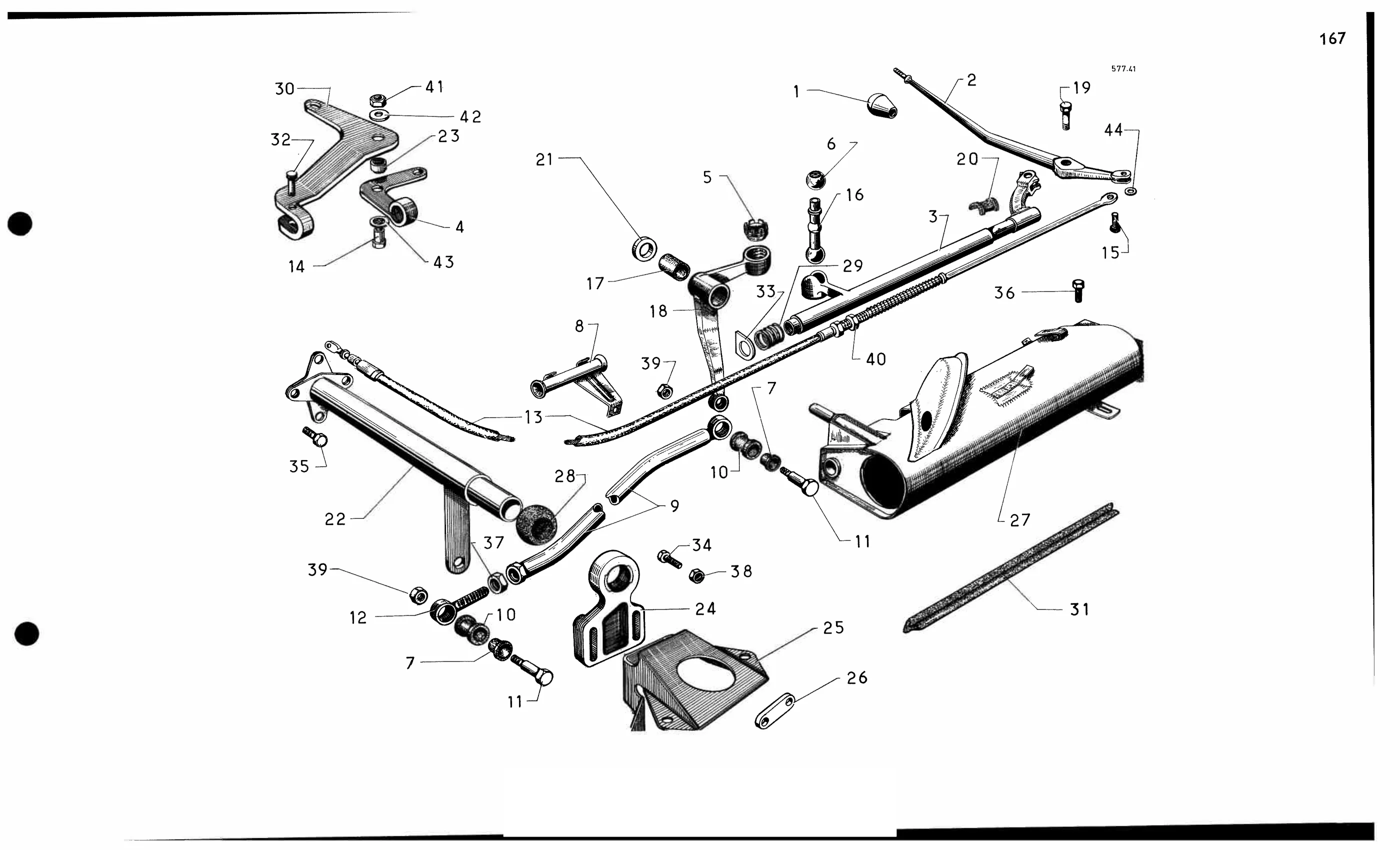 Man gear select RHD, page 182 of 688 — 577 Parts Catalogue — Volume I