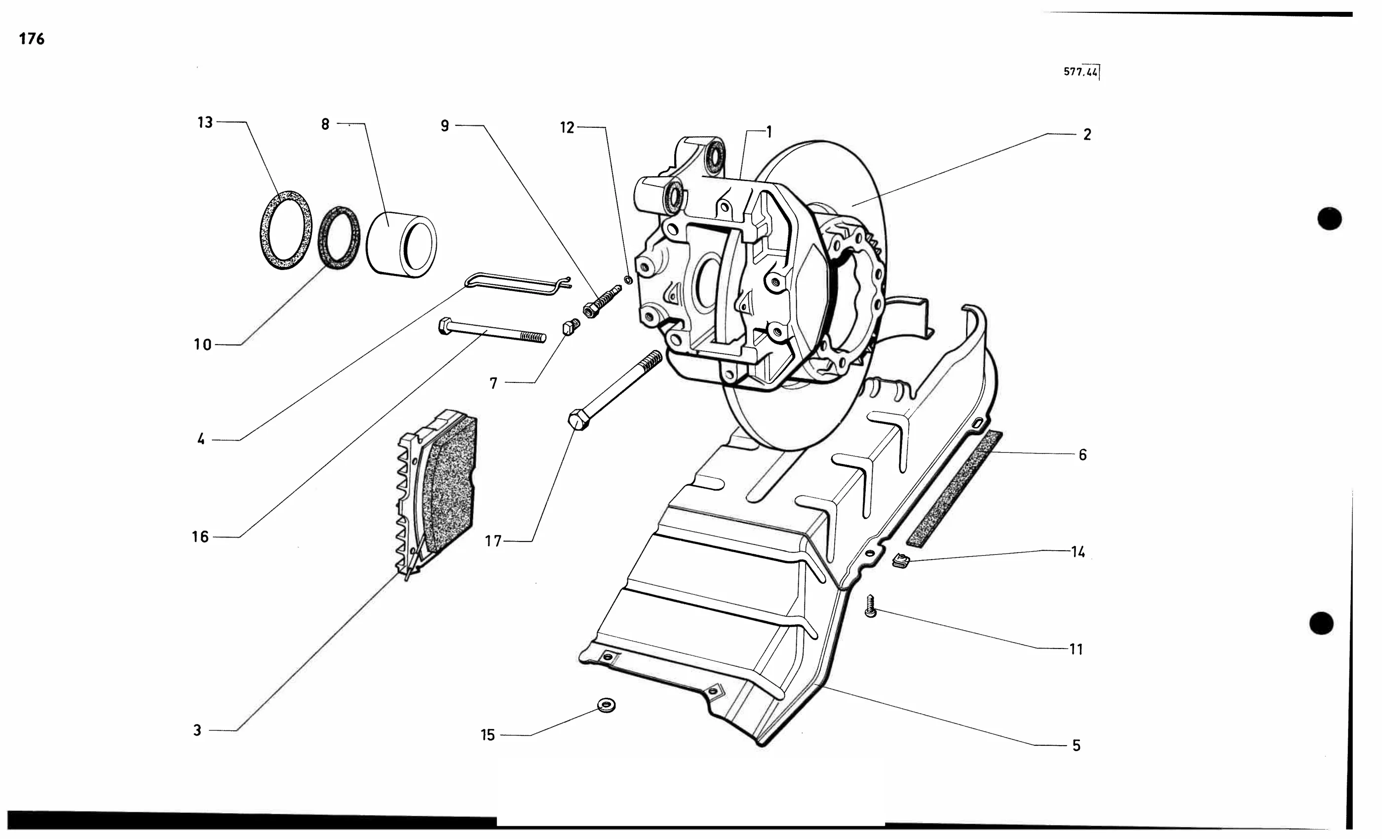 Brakes / Hydraulic front, page 191 of 688 — 577 Parts Catalogue — Volume I
