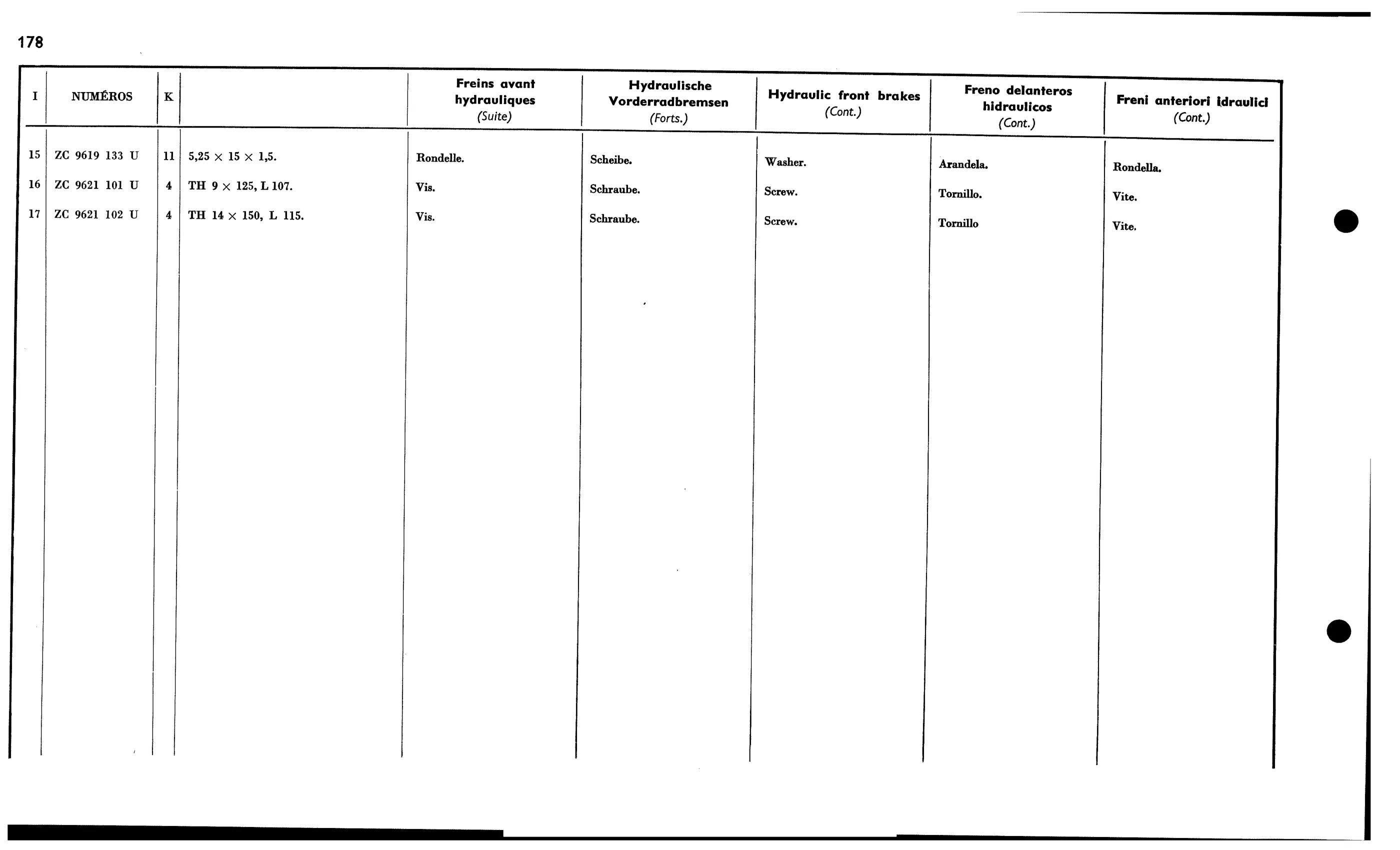 Brakes / Hydraulic front, page 193 of 688 — 577 Parts Catalogue — Volume I