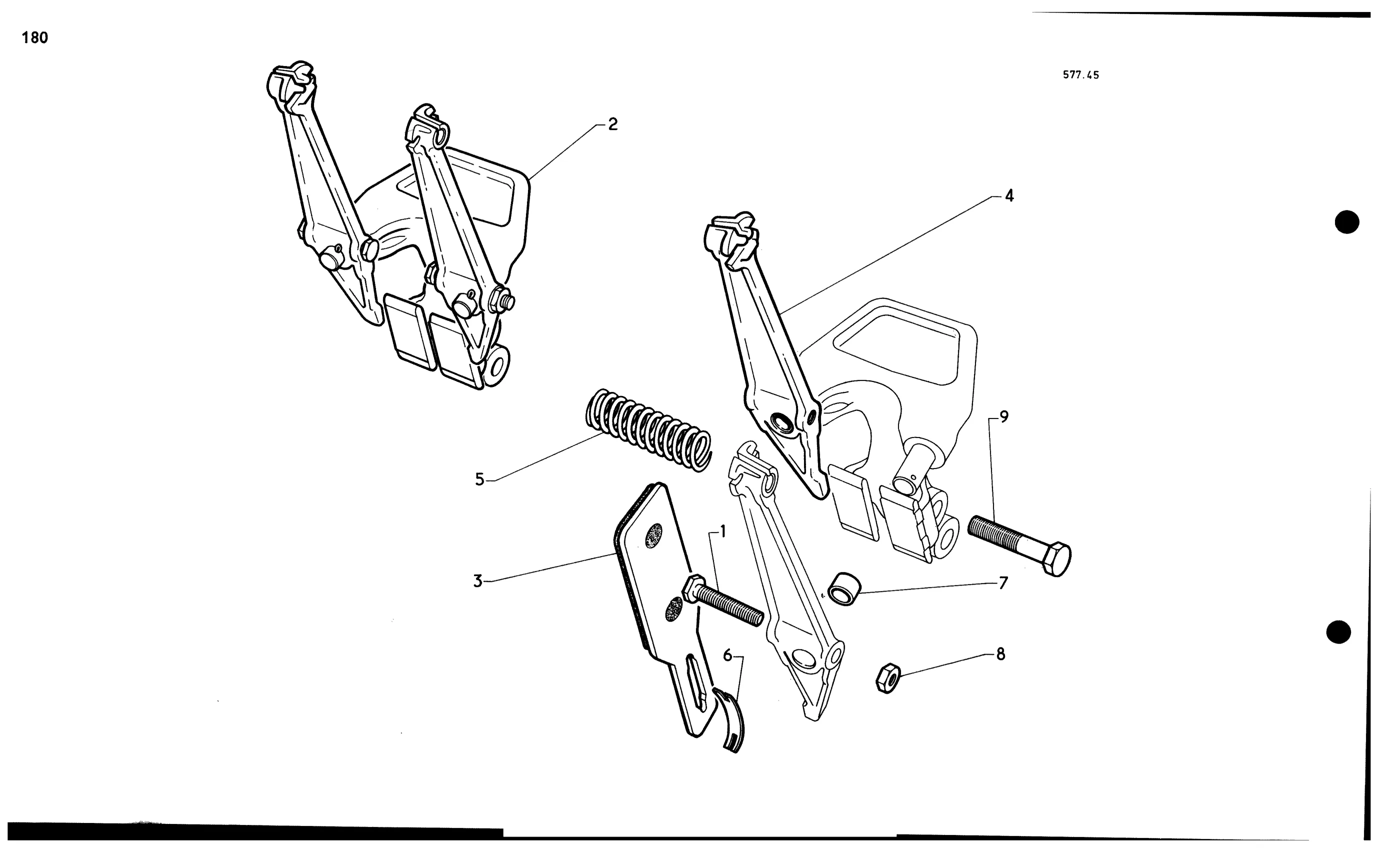 Mechanical front, page 194 of 688 — 577 Parts Catalogue — Volume I