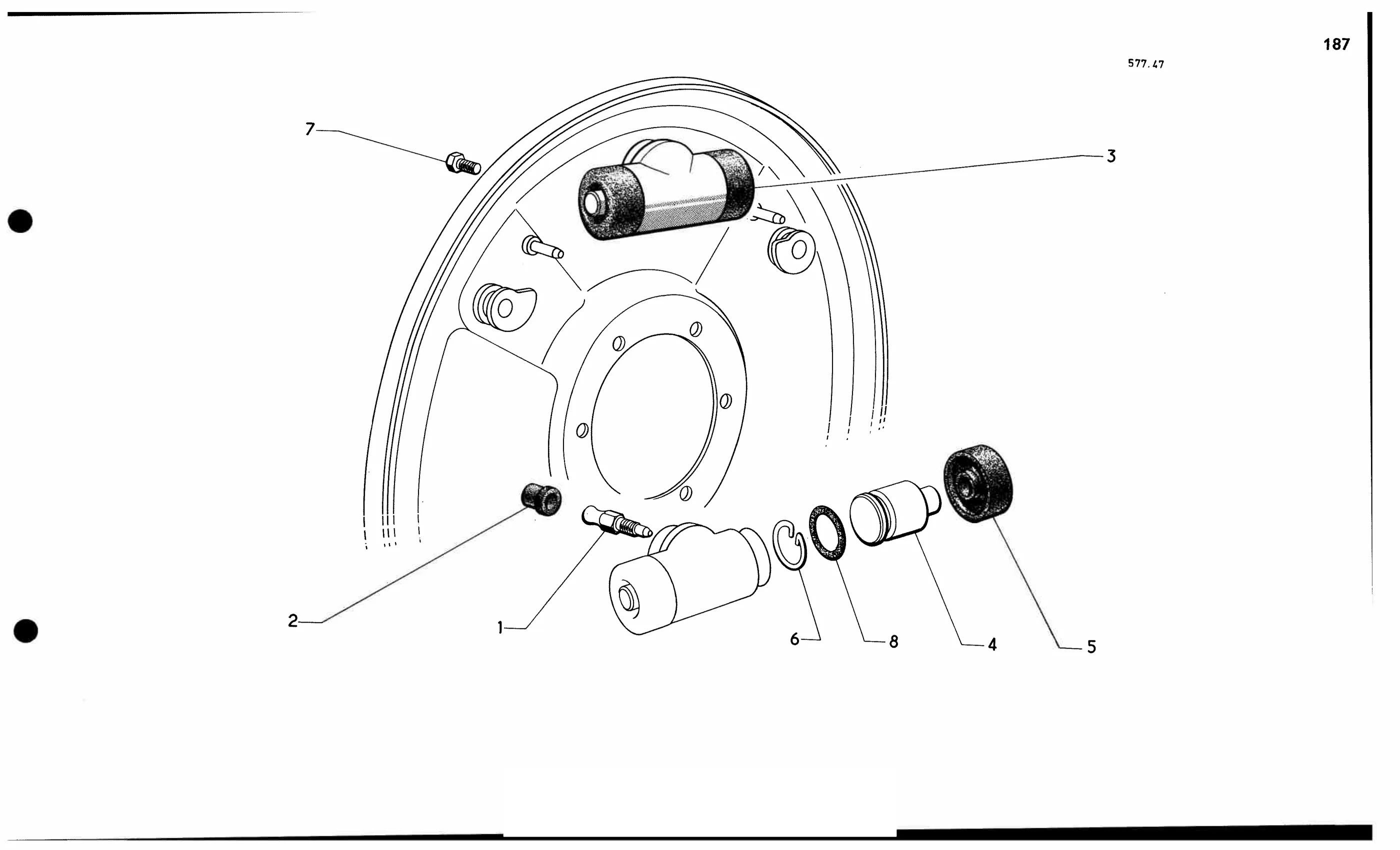 R. brake cylinder, page 199 of 688 — 577 Parts Catalogue — Volume I