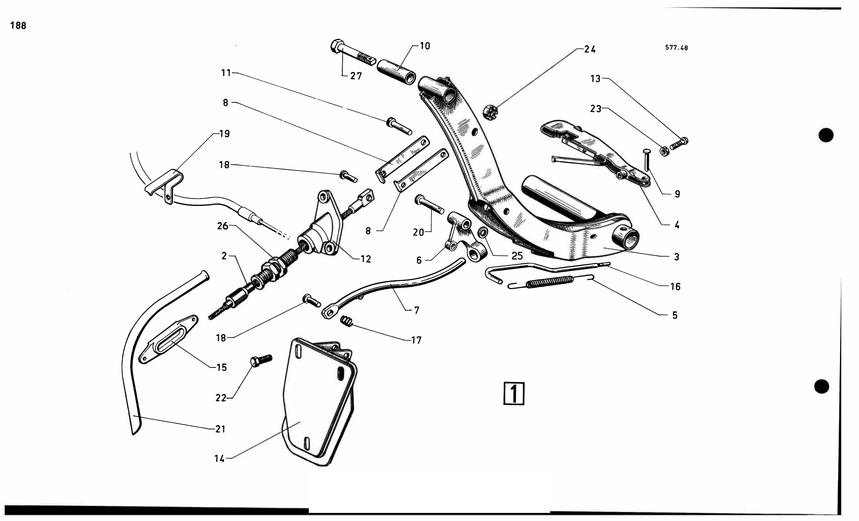 Handbrake bvm, page 201 of 688 — 577 Parts Catalogue — Volume I