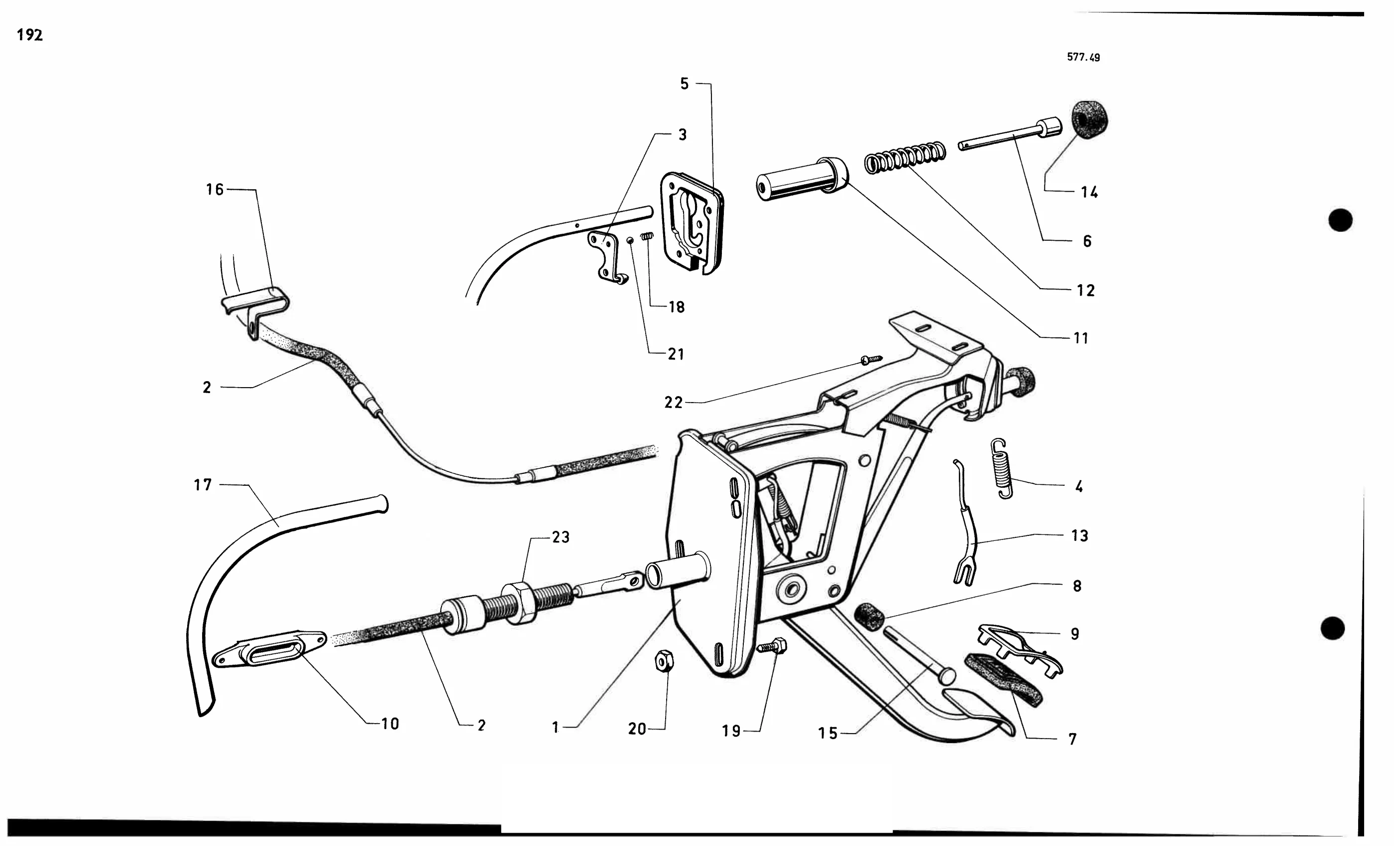 Parking brake bvh, page 204 of 688 — 577 Parts Catalogue — Volume I