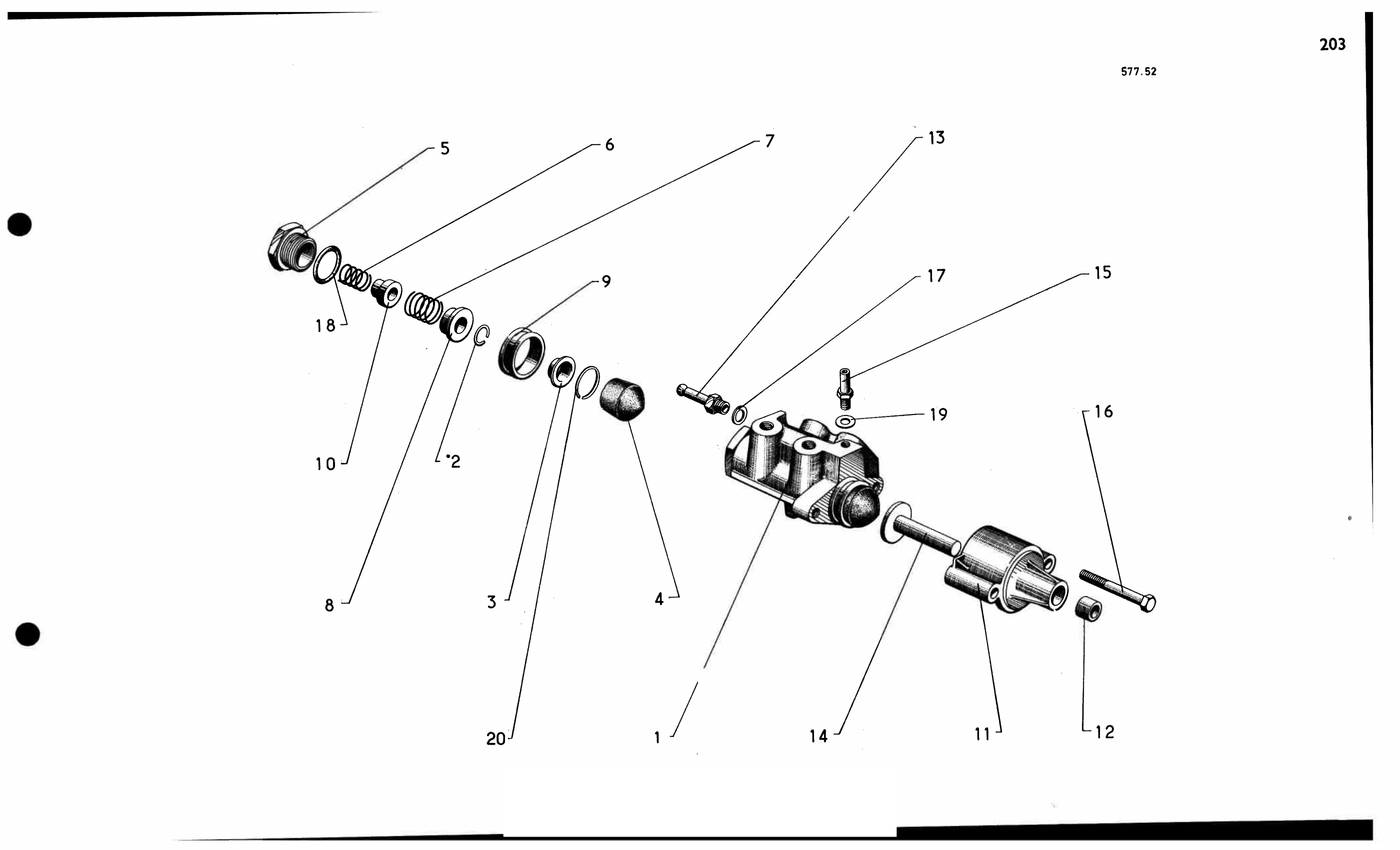 Brake control DV, DT, page 212 of 688 — 577 Parts Catalogue — Volume I