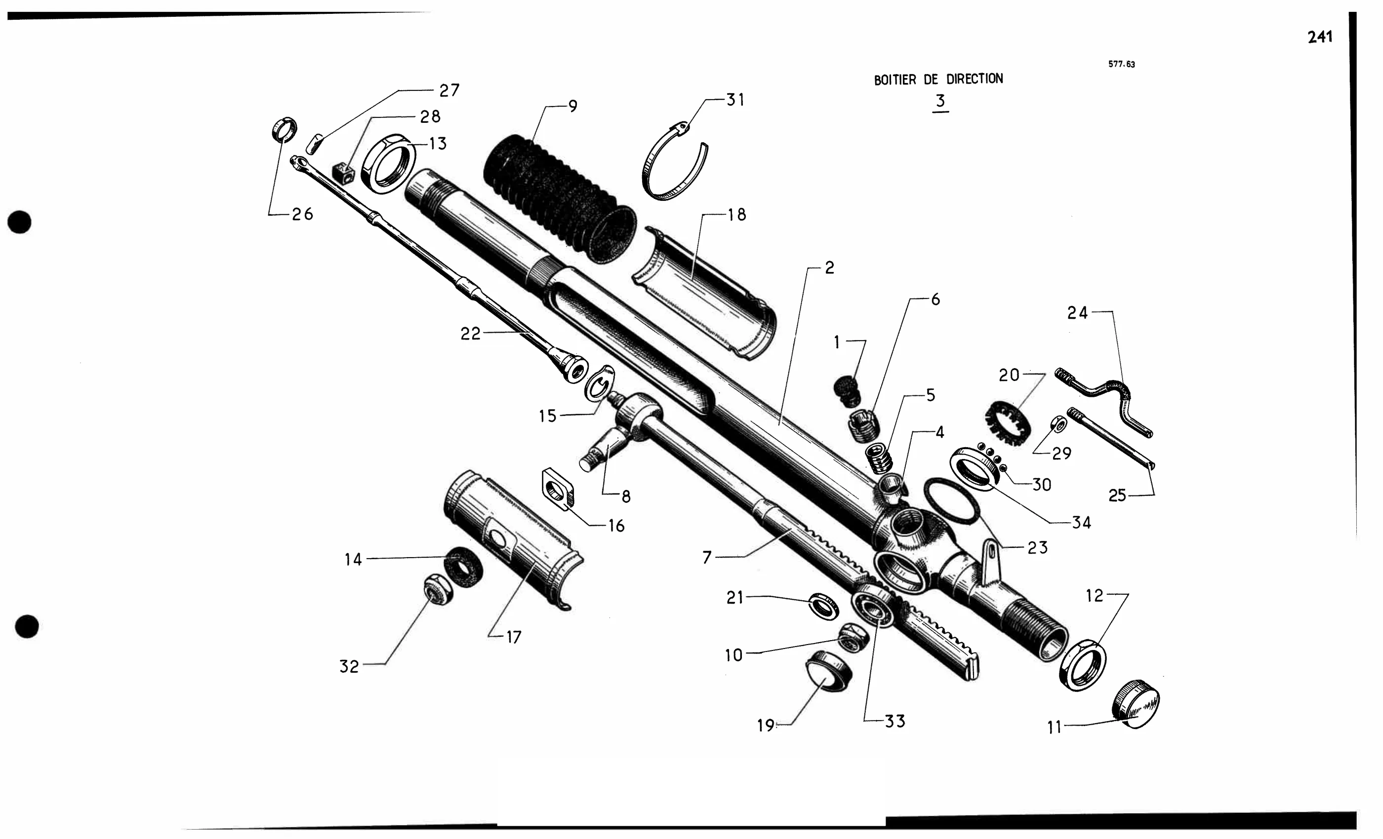 Steer'g rack - da, page 242 of 688 — 577 Parts Catalogue — Volume I