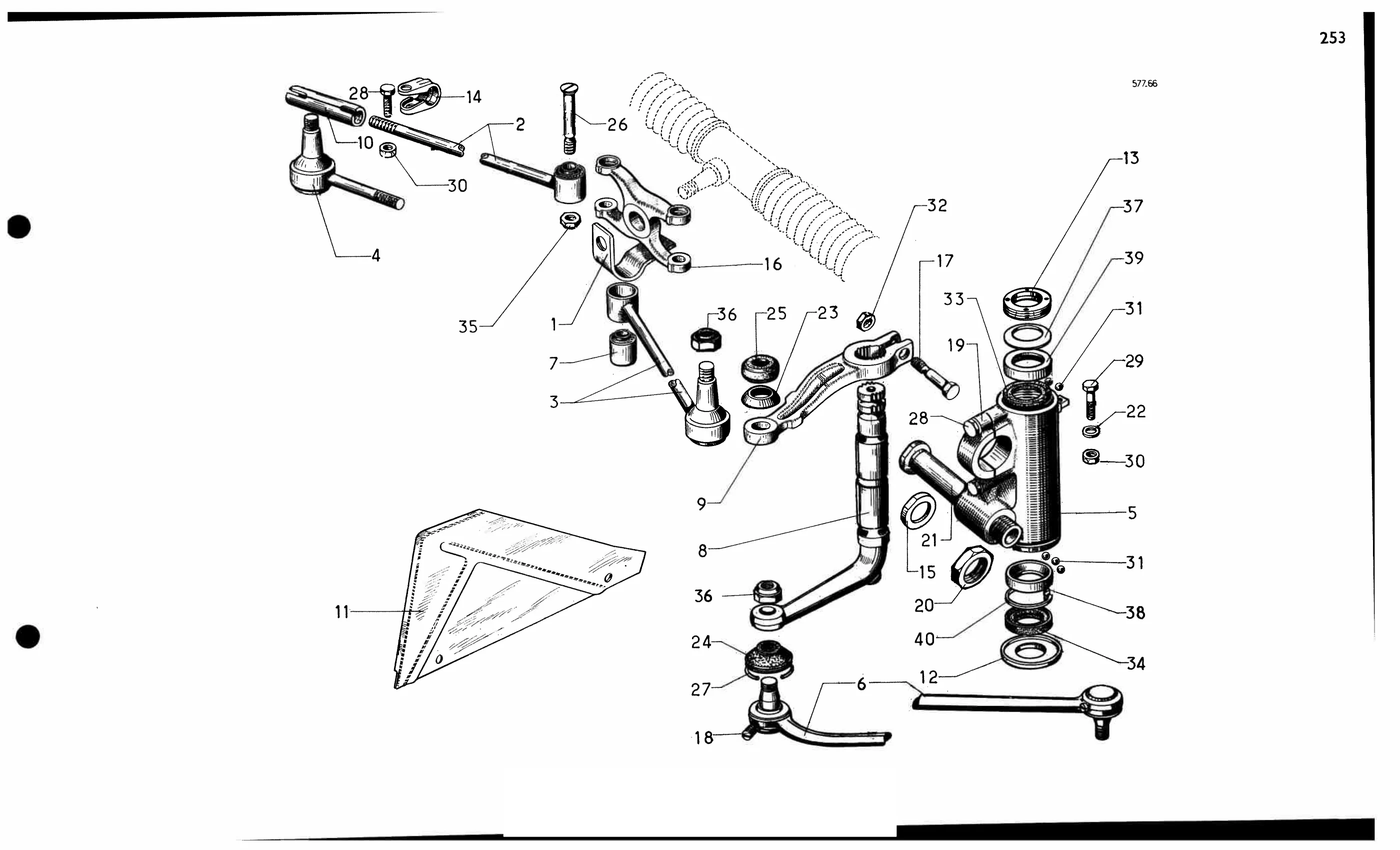 Steer'g rods, relays, page 251 of 688 — 577 Parts Catalogue — Volume I