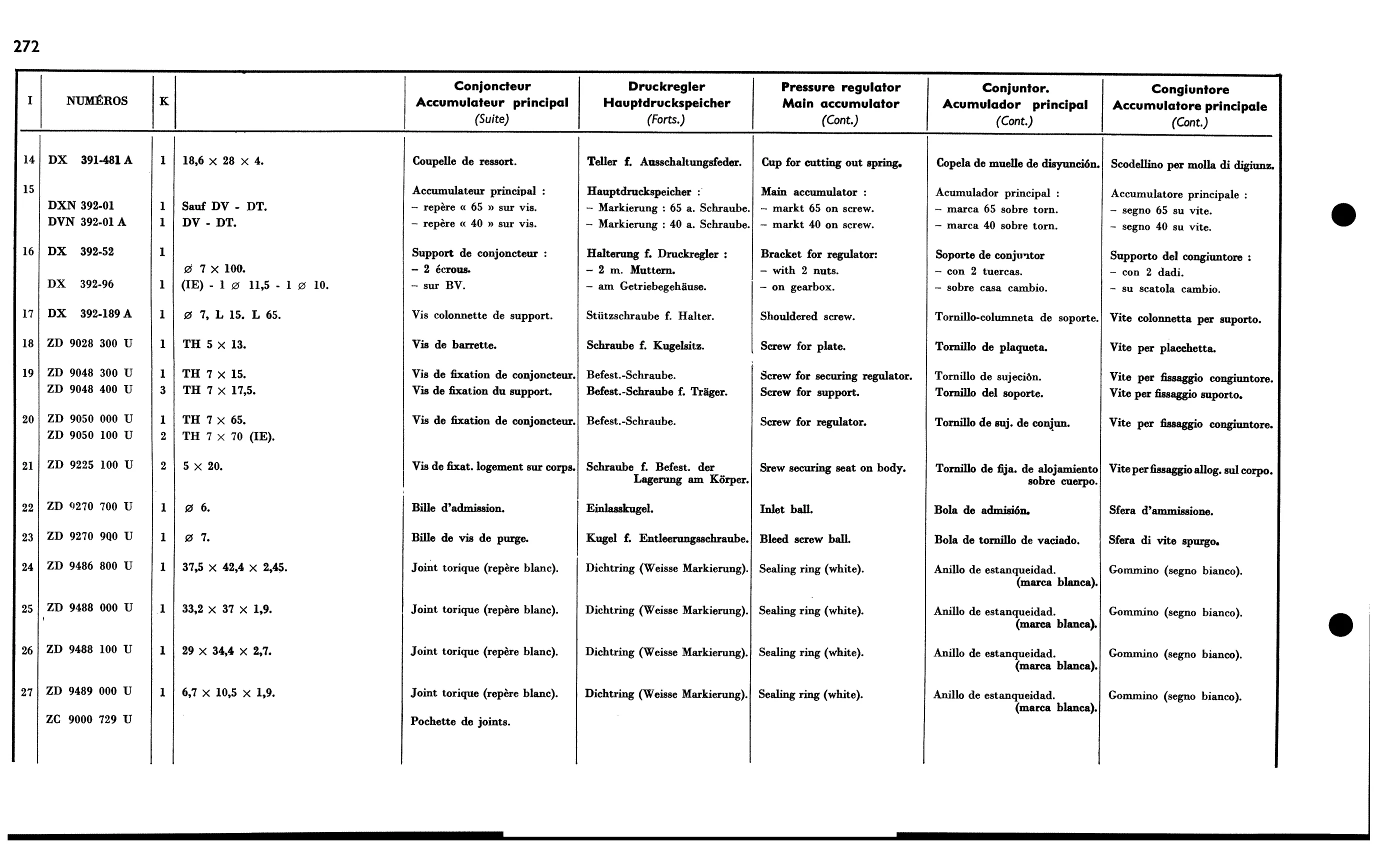 Press. reg., accumulator, page 265 of 688 — 577 Parts Catalogue — Volume I