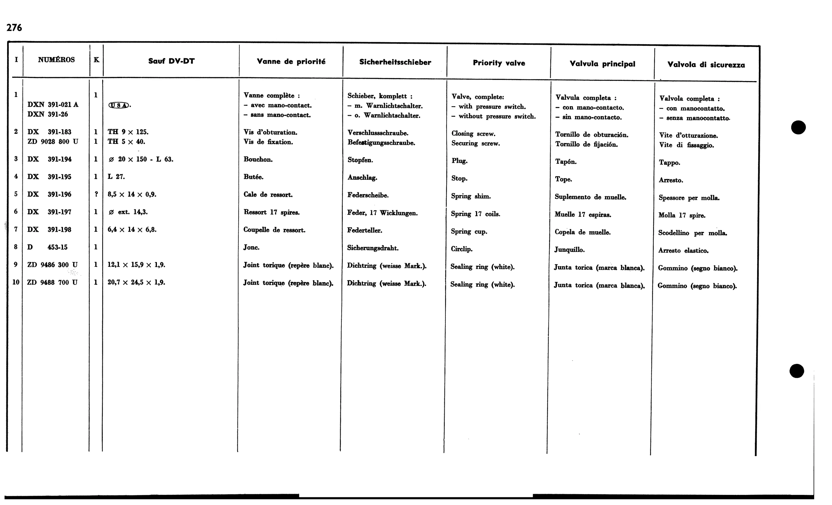 Brake accu, security, priority valves, page 268 of 688 — 577 Parts Catalogue — Volume I