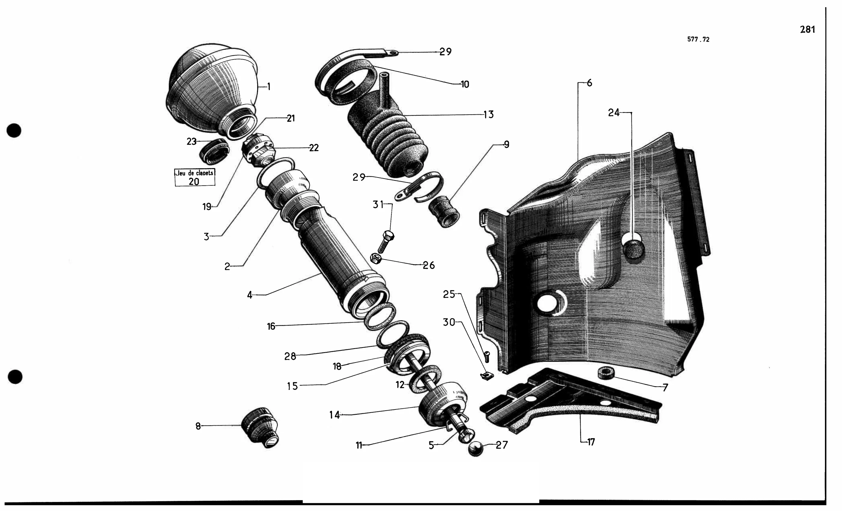 Fr. suspension cyls., page 271 of 688 — 577 Parts Catalogue — Volume I