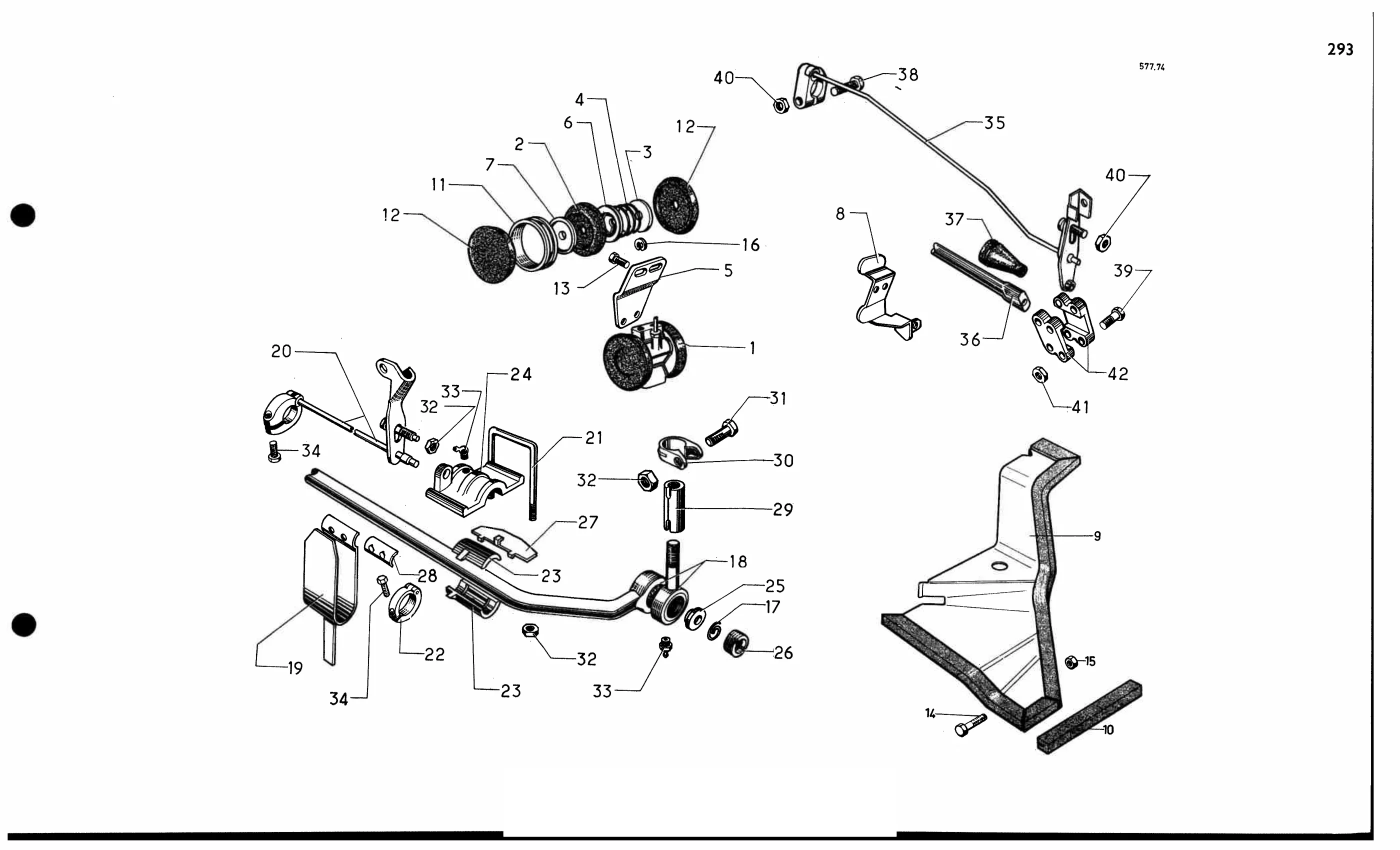 Height correctors, anti-roll bars, page 277 of 688 — 577 Parts Catalogue — Volume I