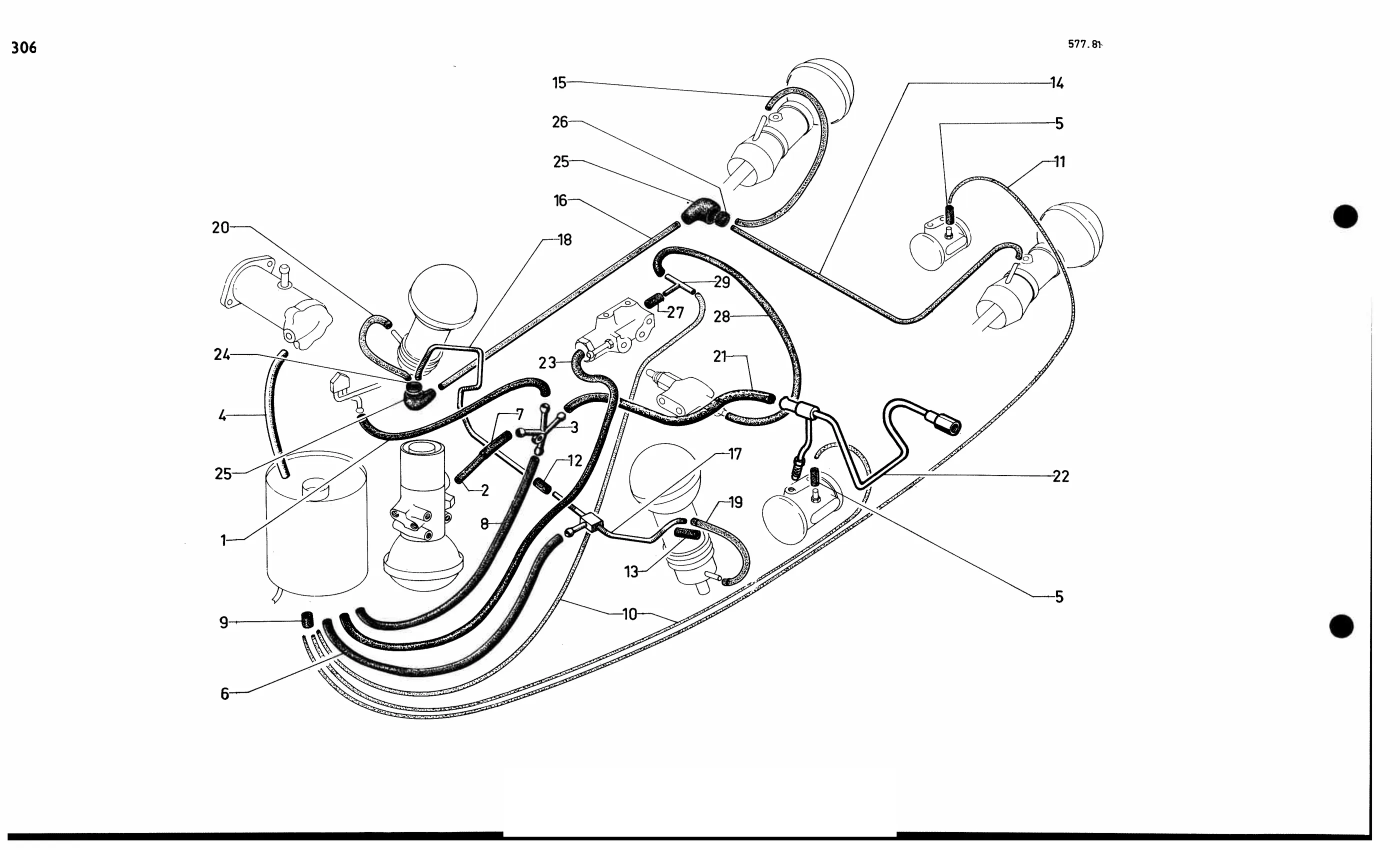 Return pipes DV, DT, page 293 of 688 — 577 Parts Catalogue — Volume I