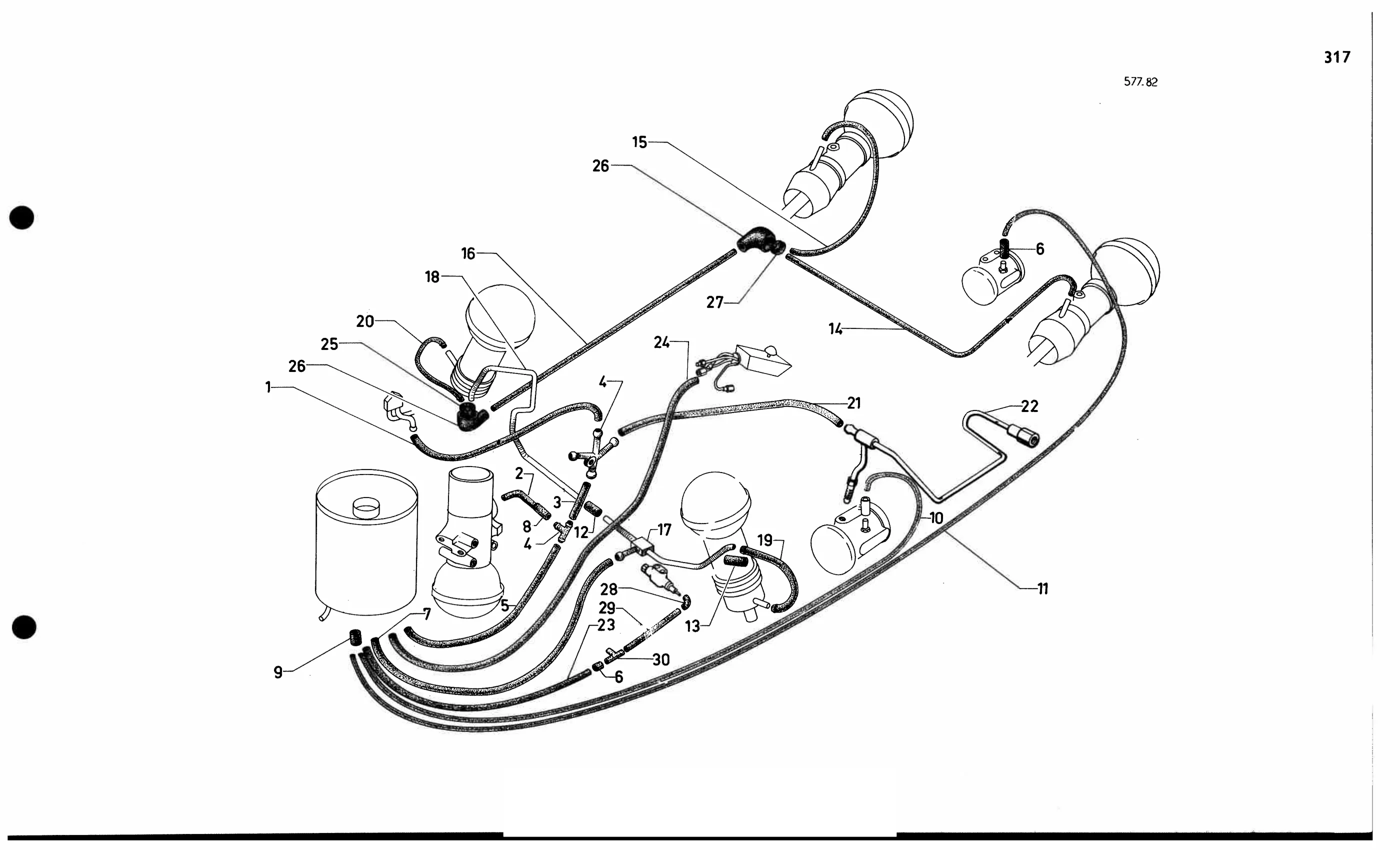 Return pipes not DV/DT/IE, page 297 of 688 — 577 Parts Catalogue — Volume I