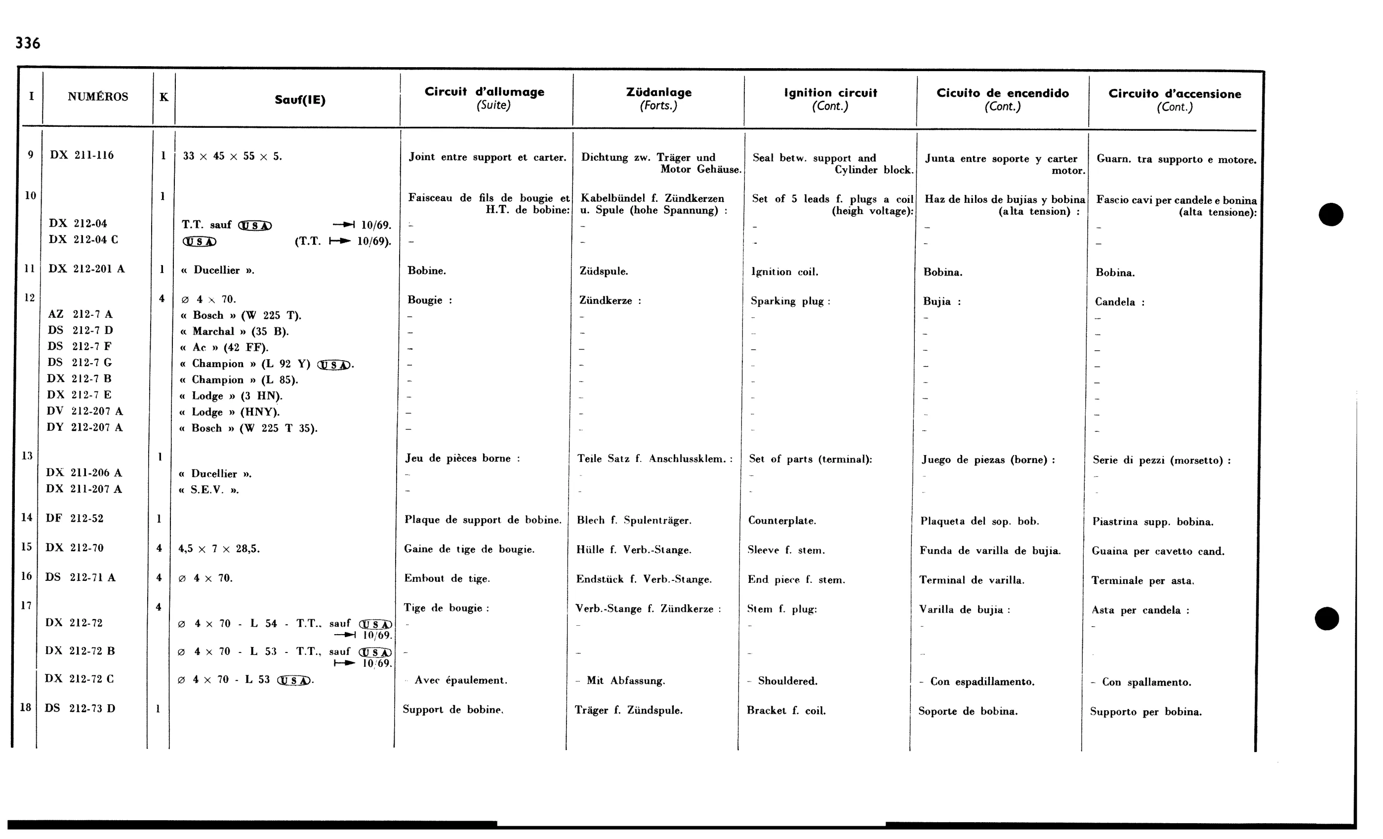 Ignition circuit / Not IE, page 315 of 688 — 577 Parts Catalogue — Volume I