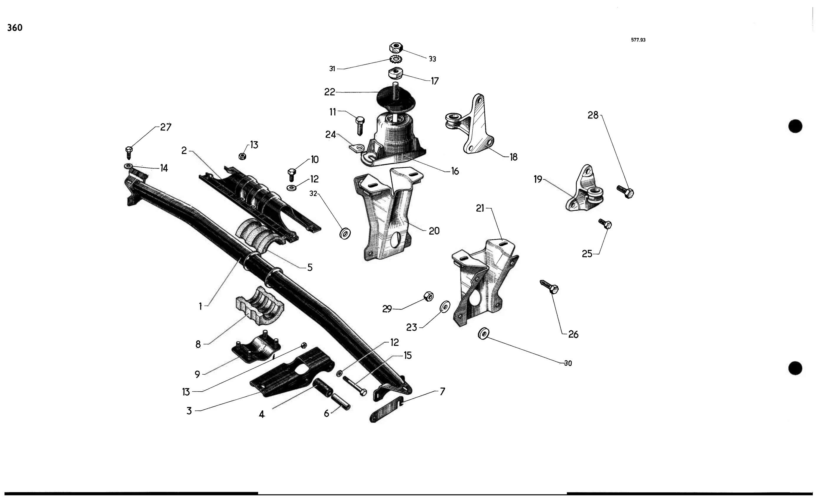 Engine, g'box moouts, page 359 of 688 — 577 Parts Catalogue — Volume I