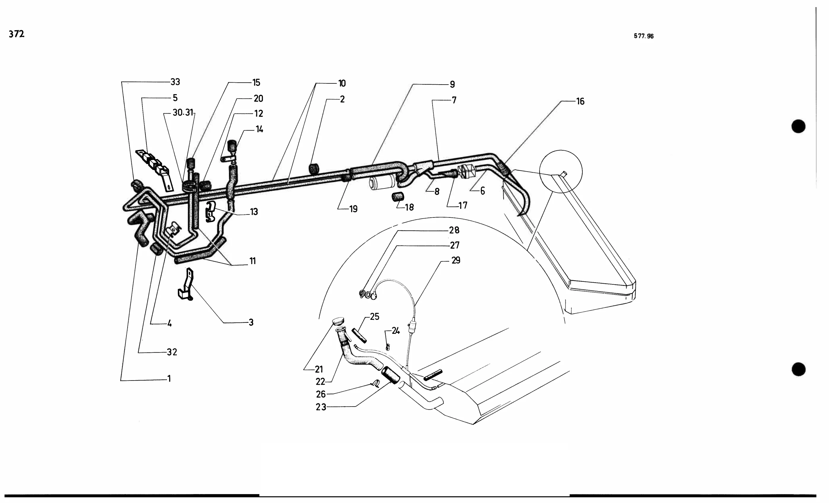 Fuel pipes (EFI), page 368 of 688 — 577 Parts Catalogue — Volume I