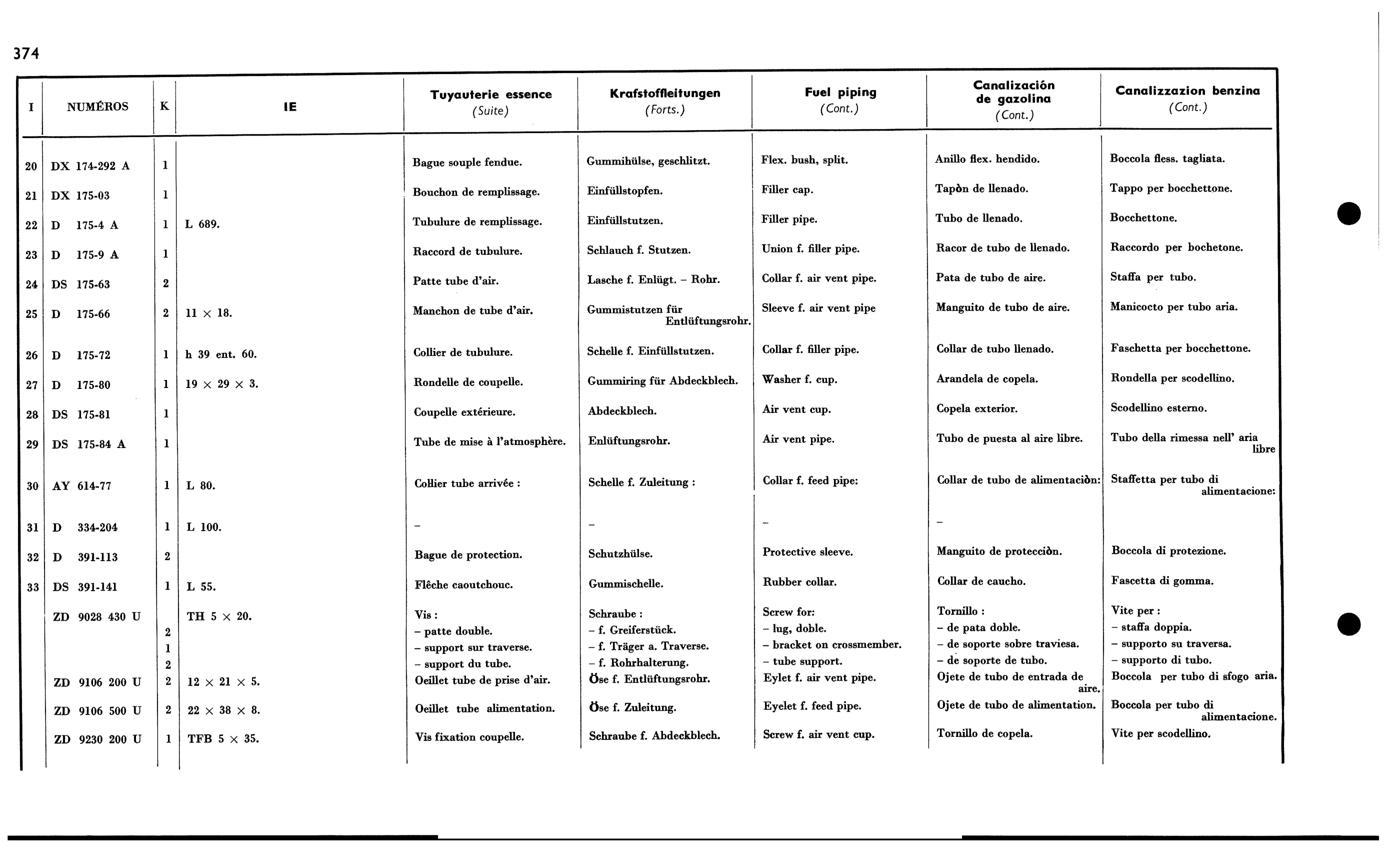 Fuel pipes (EFI), page 370 of 688 — 577 Parts Catalogue — Volume I