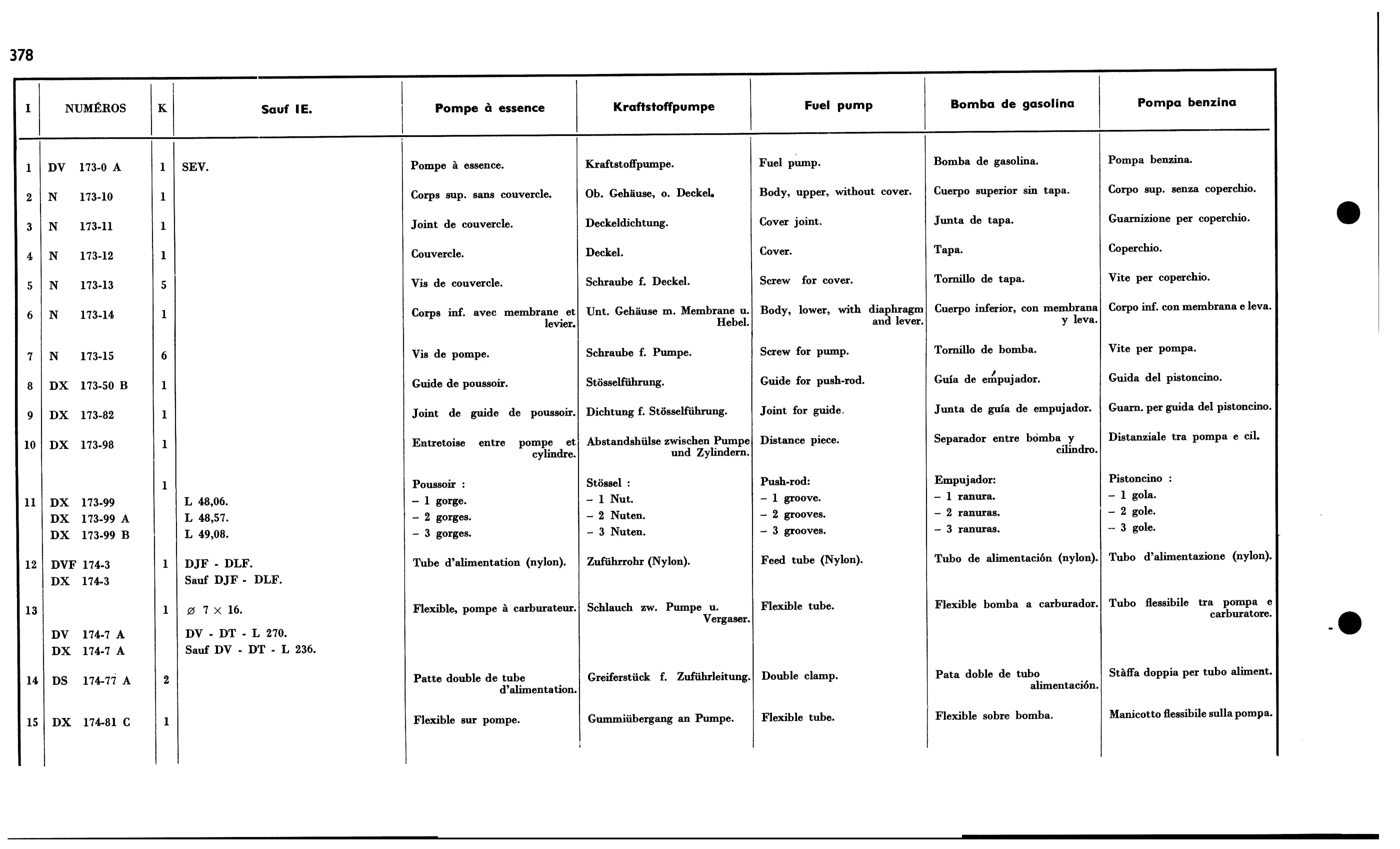 Fuel pump (carb), page 373 of 688 — 577 Parts Catalogue — Volume I