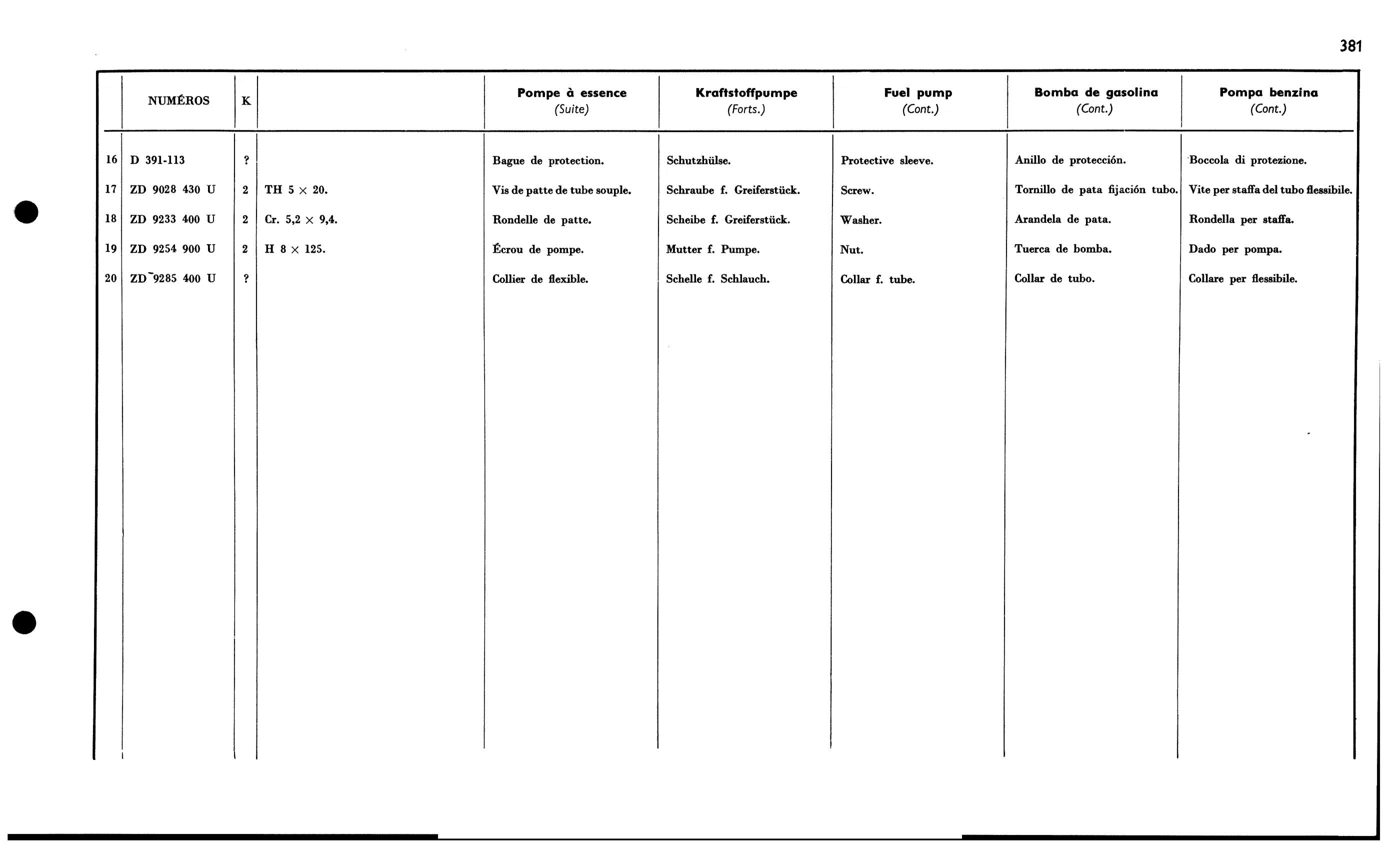 Fuel pump (carb), page 374 of 688 — 577 Parts Catalogue — Volume I