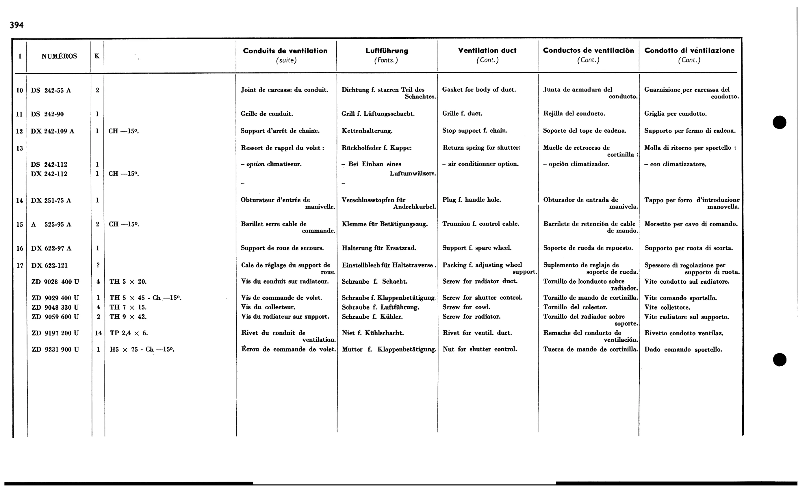 Cooling air duct, page 385 of 688 — 577 Parts Catalogue — Volume I