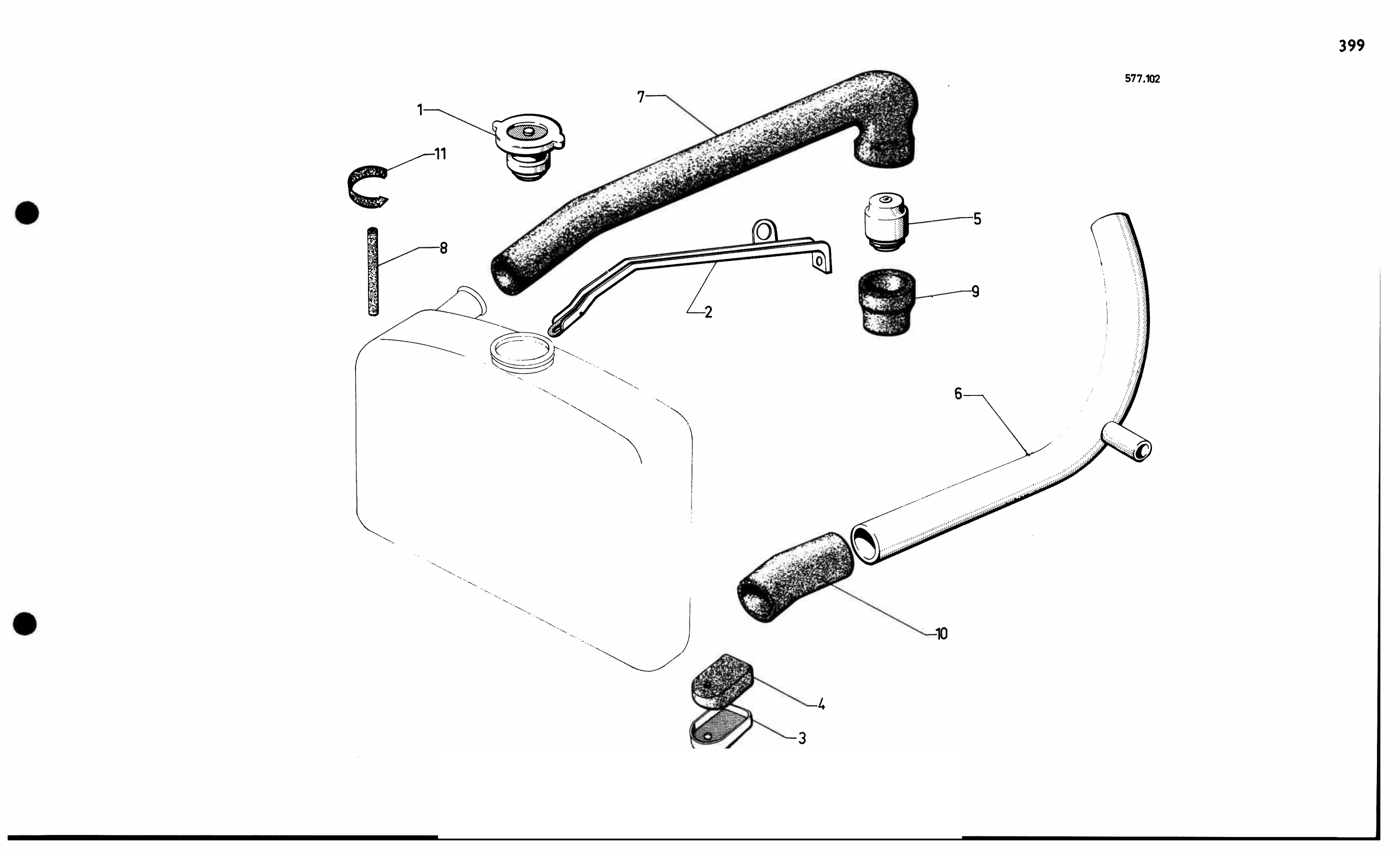 Water piping, page 387 of 688 — 577 Parts Catalogue — Volume I