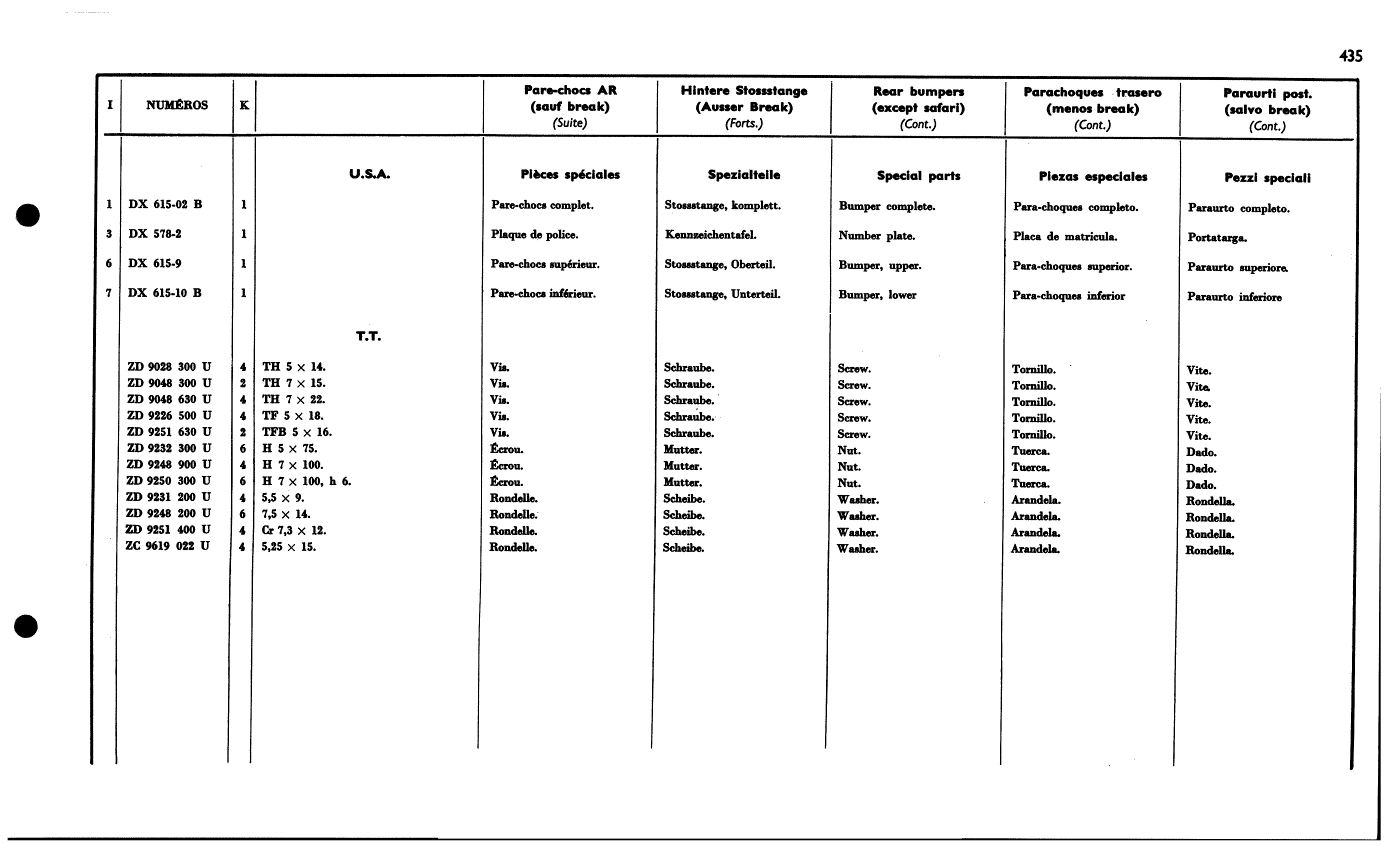 Rear, page 416 of 688 — 577 Parts Catalogue — Volume I