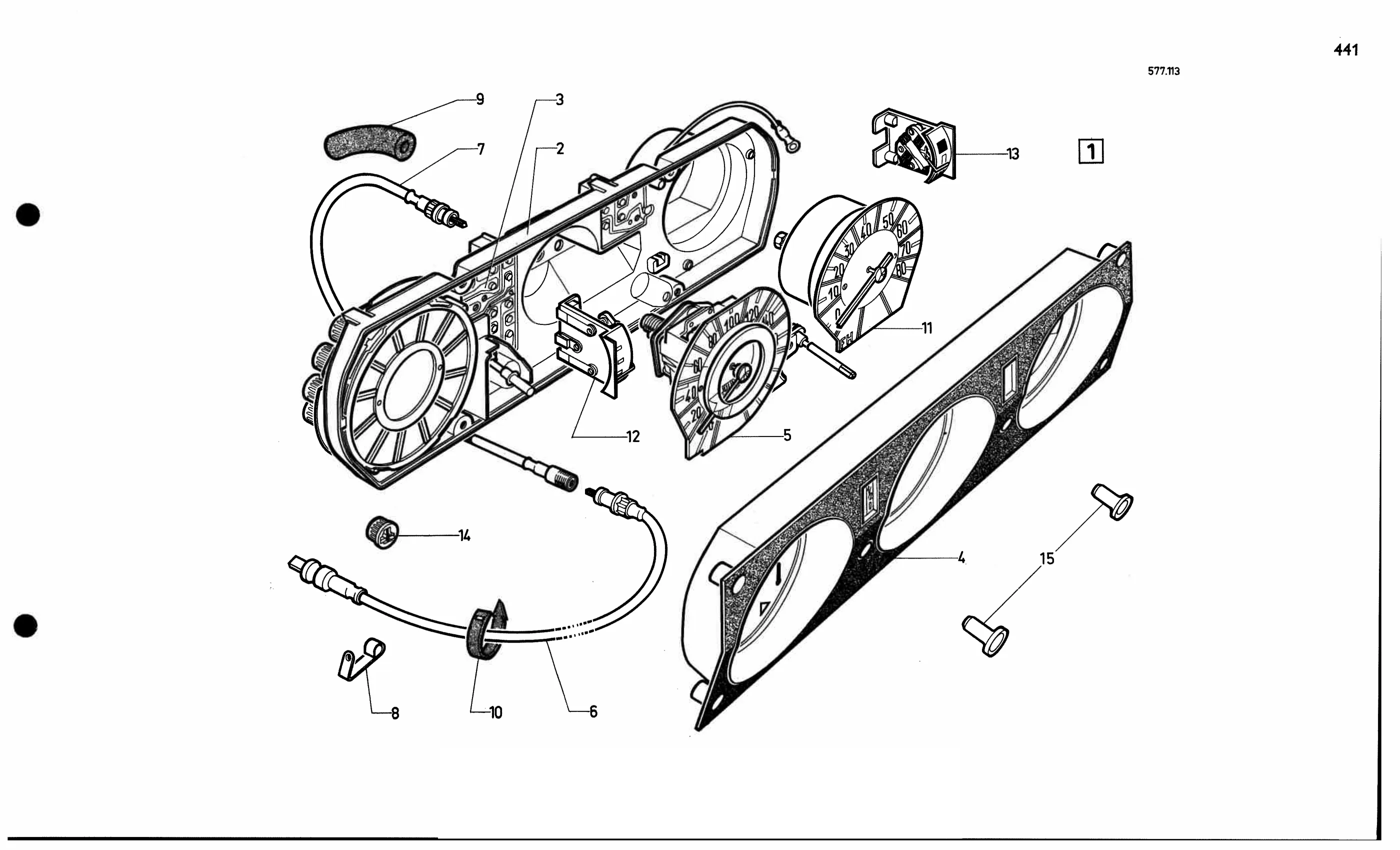 Electrical / Instrument panel, page 420 of 688 — 577 Parts Catalogue — Volume I