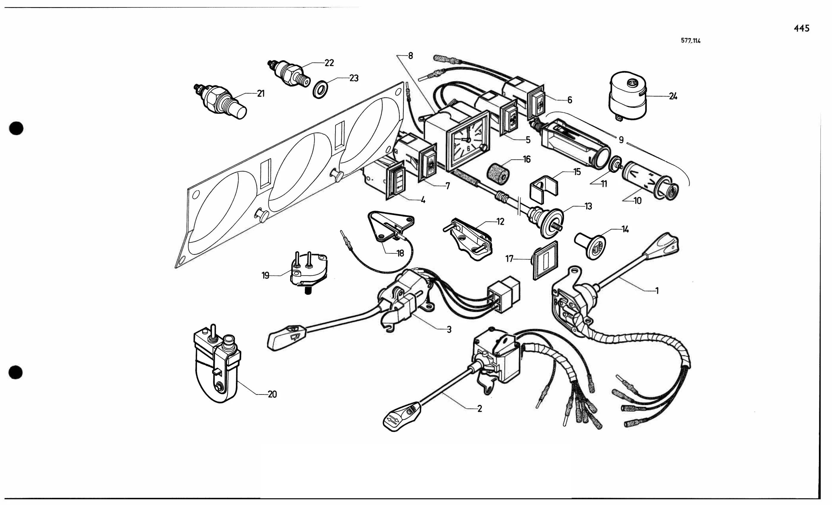 Switches, accessories, page 422 of 688 — 577 Parts Catalogue — Volume I