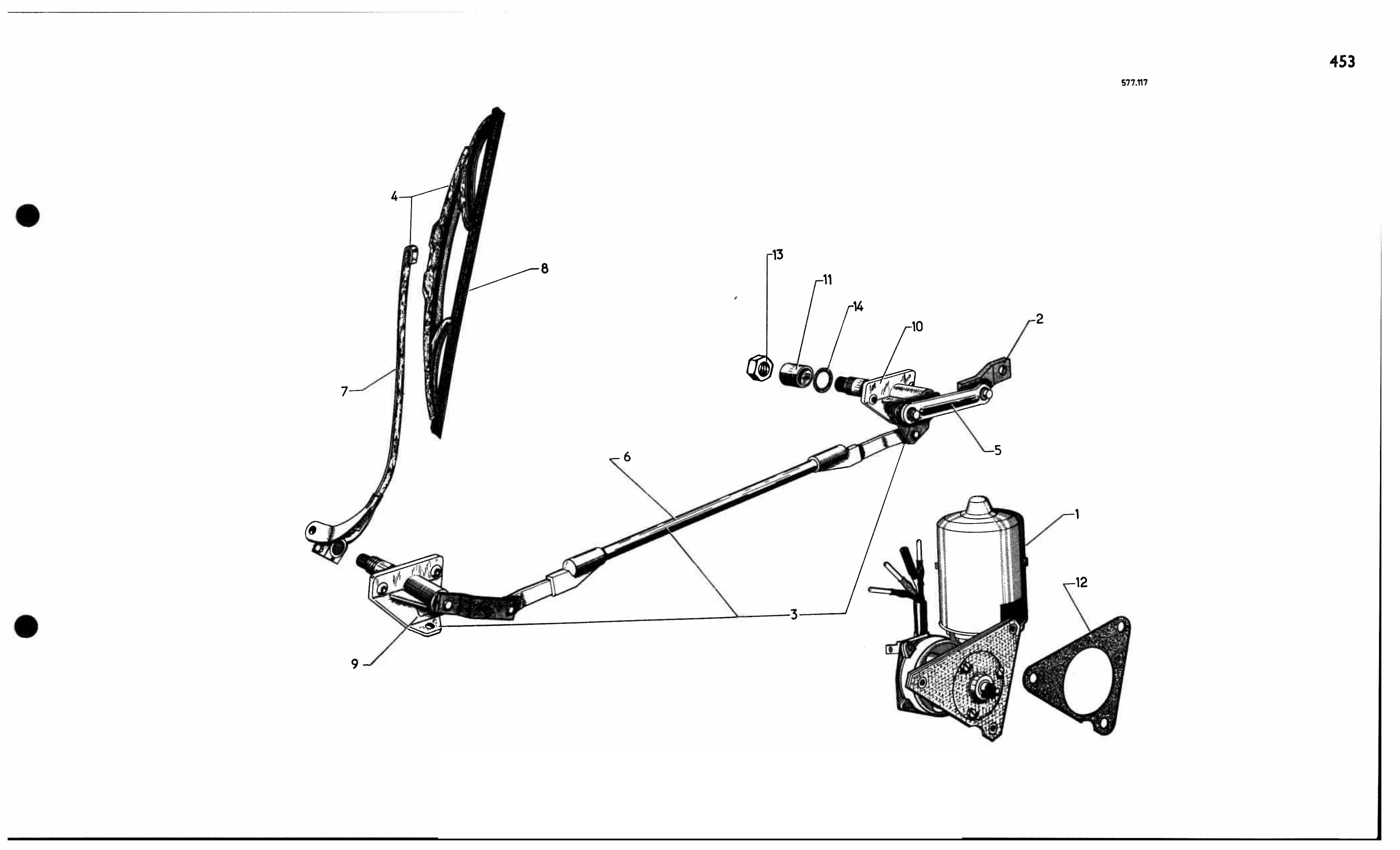 Screen wipers, page 430 of 688 — 577 Parts Catalogue — Volume I