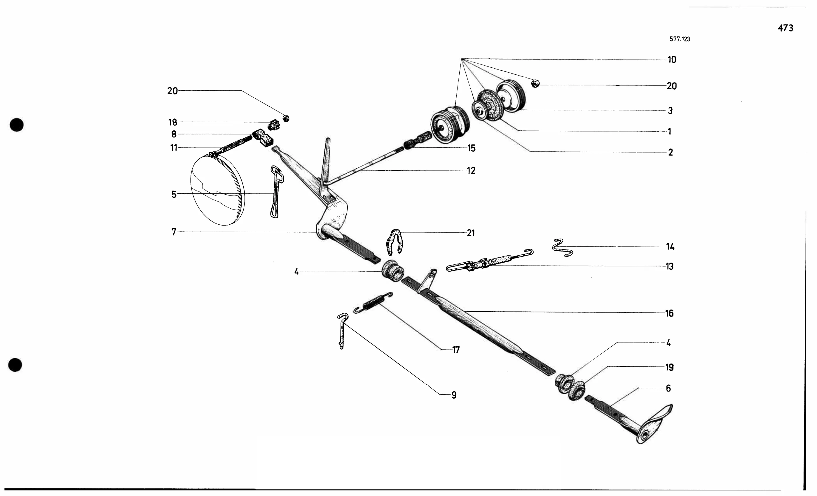 H'lamp levelling fr., page 446 of 688 — 577 Parts Catalogue — Volume I