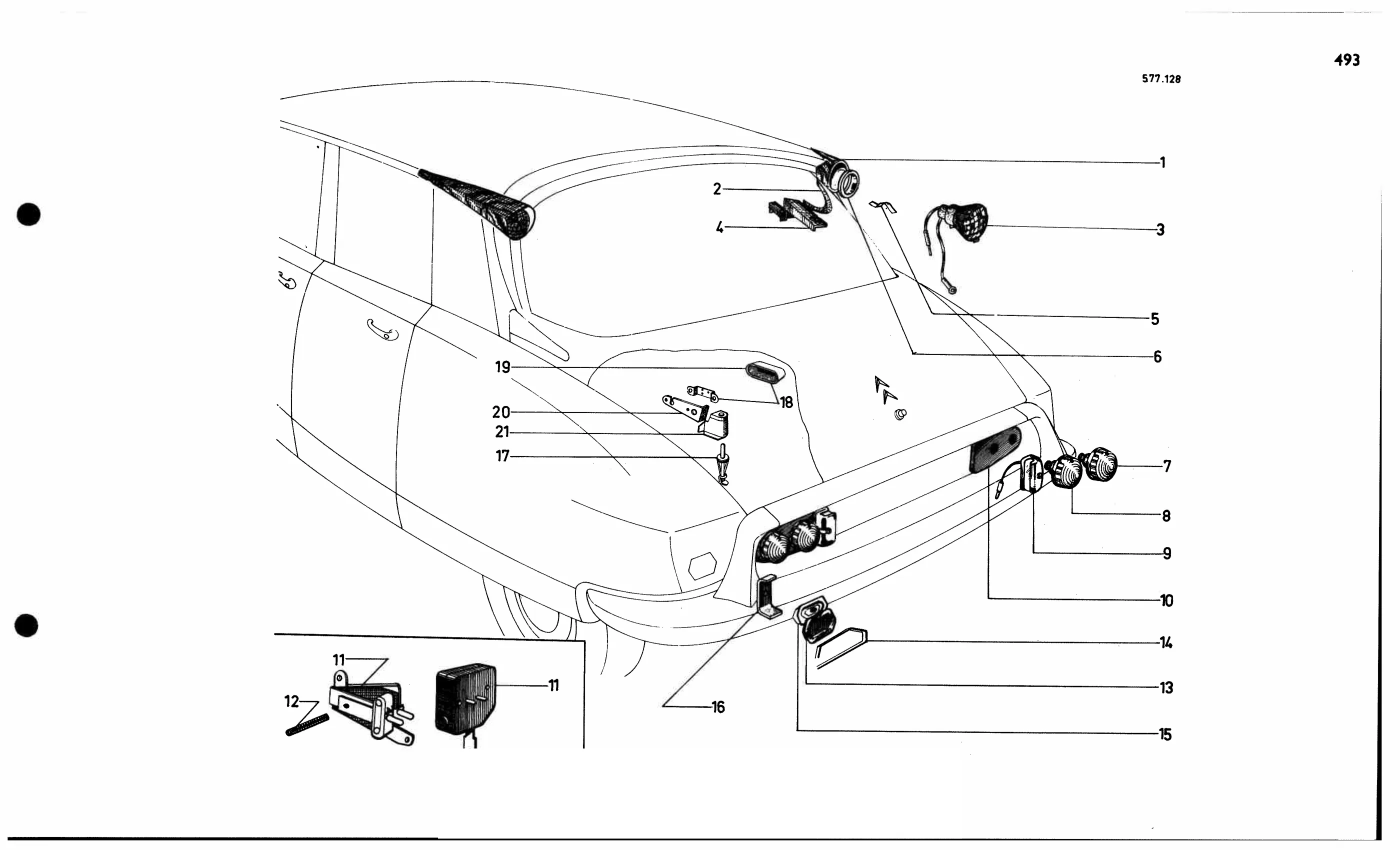 Rear lights CDN, CH, page 460 of 688 — 577 Parts Catalogue — Volume I