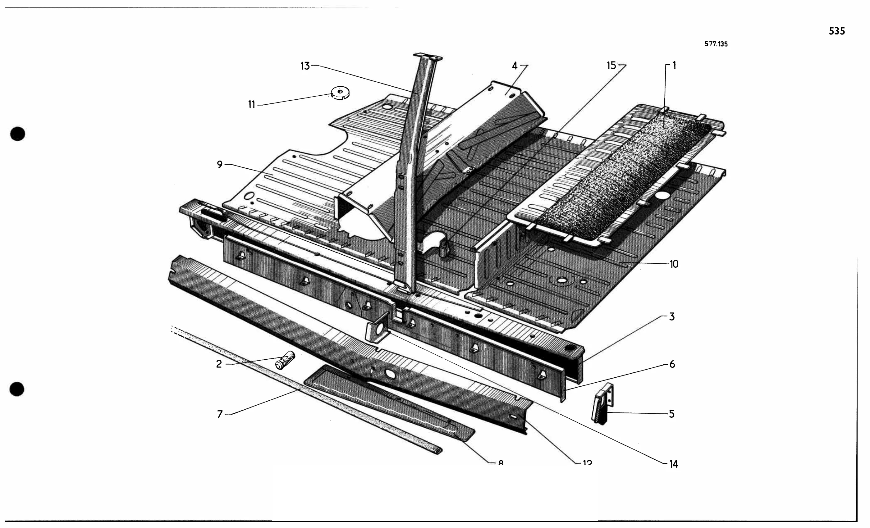Centre parts (Bk), page 495 of 688 — 577 Parts Catalogue — Volume I