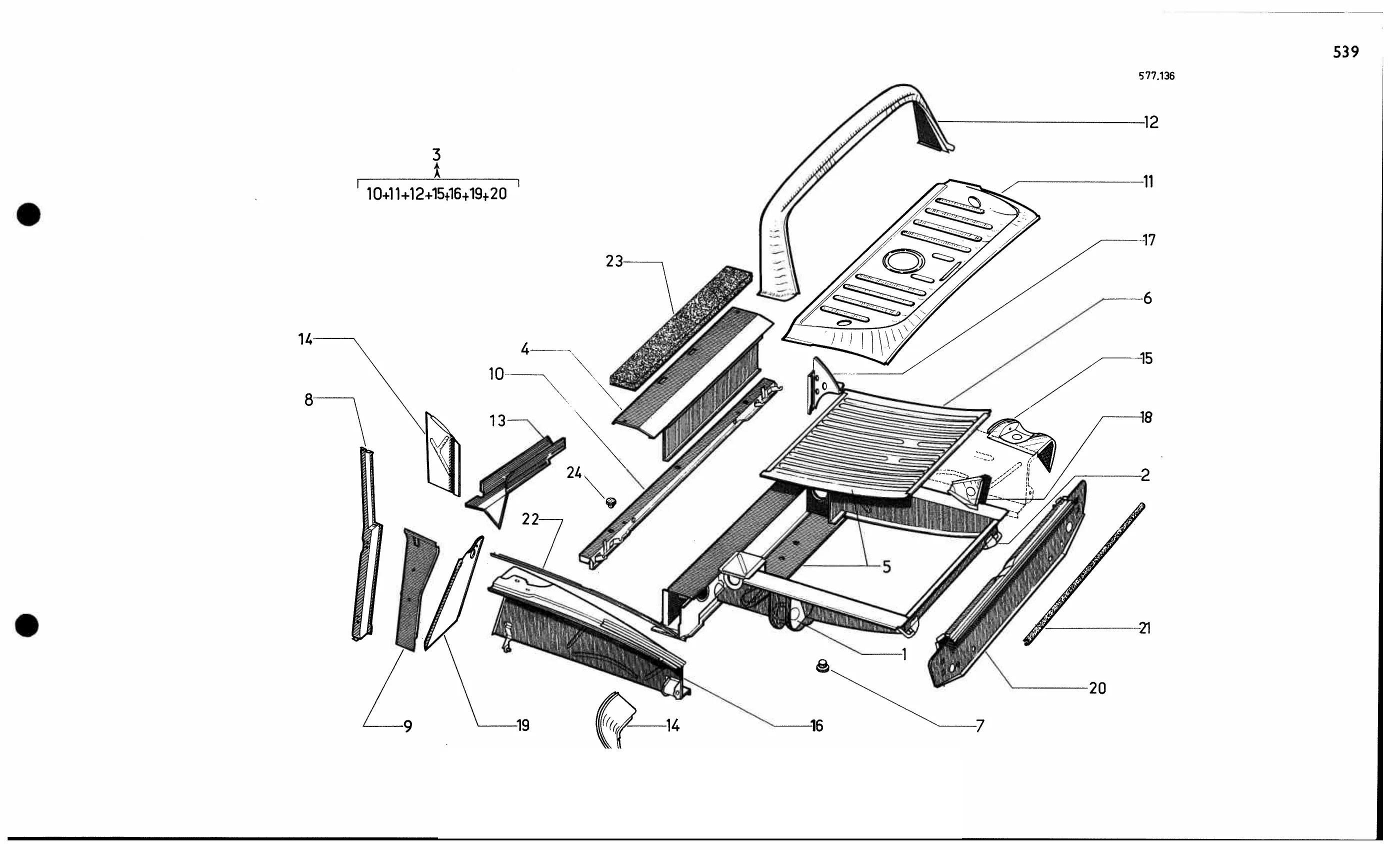 Rear parts (Bl), page 498 of 688 — 577 Parts Catalogue — Volume I