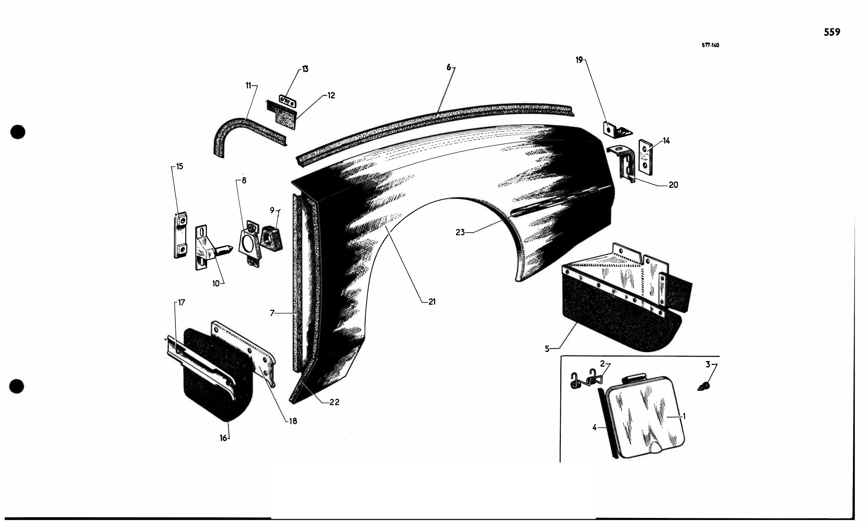 Rear wings (Bk), page 512 of 688 — 577 Parts Catalogue — Volume I