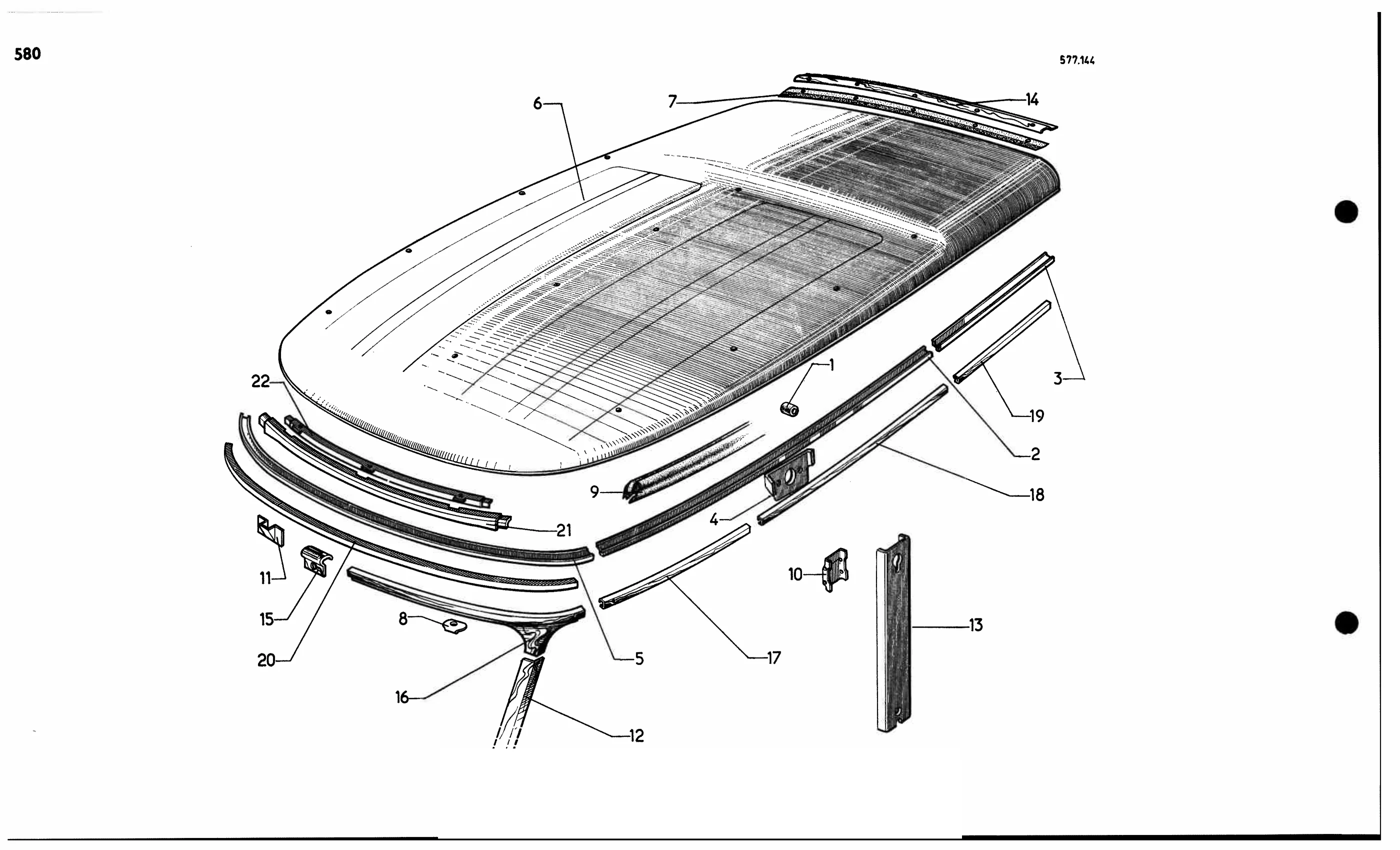 Roof BREAK, page 527 of 688 — 577 Parts Catalogue — Volume I