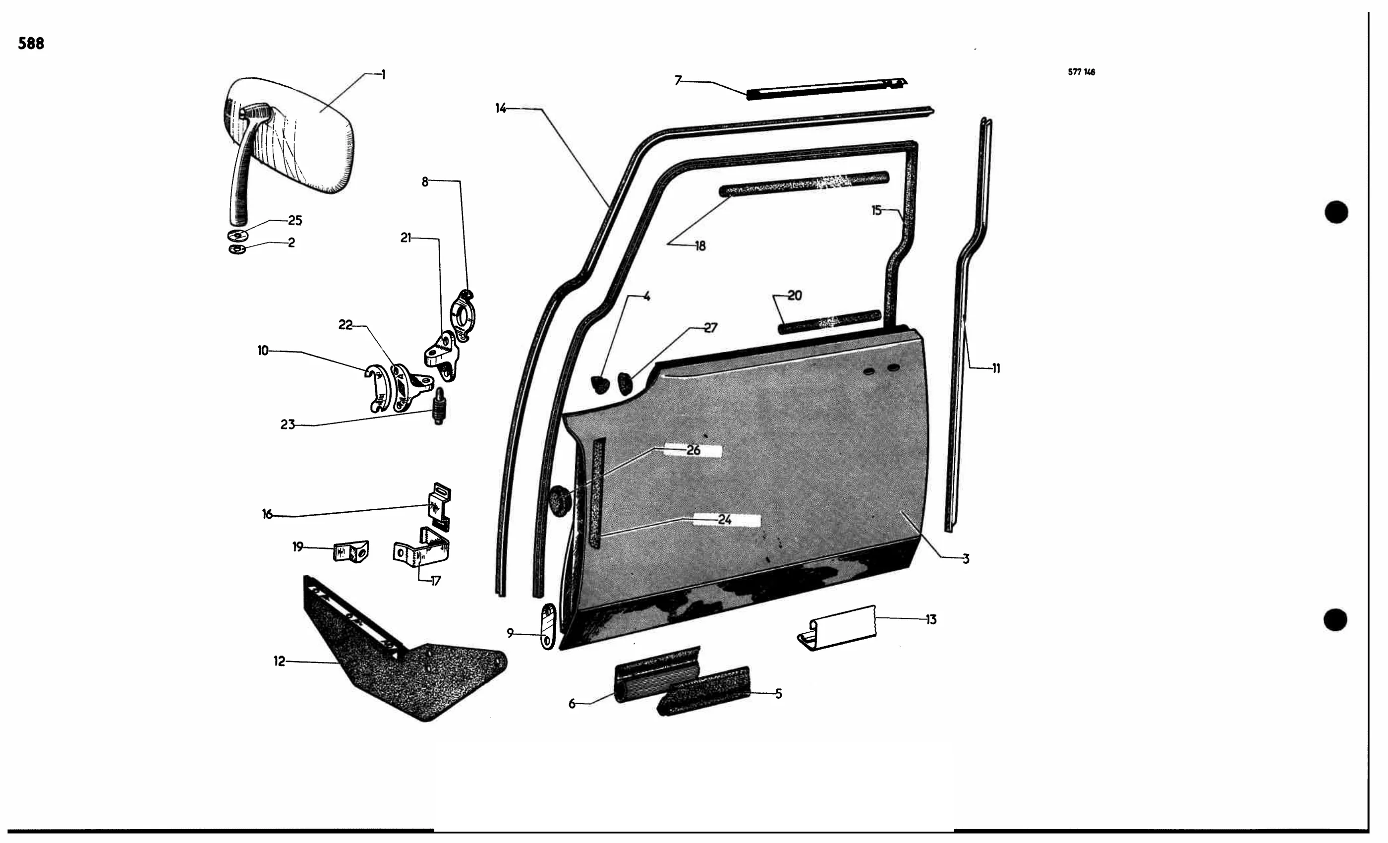 Front doors, page 532 of 688 — 577 Parts Catalogue — Volume I