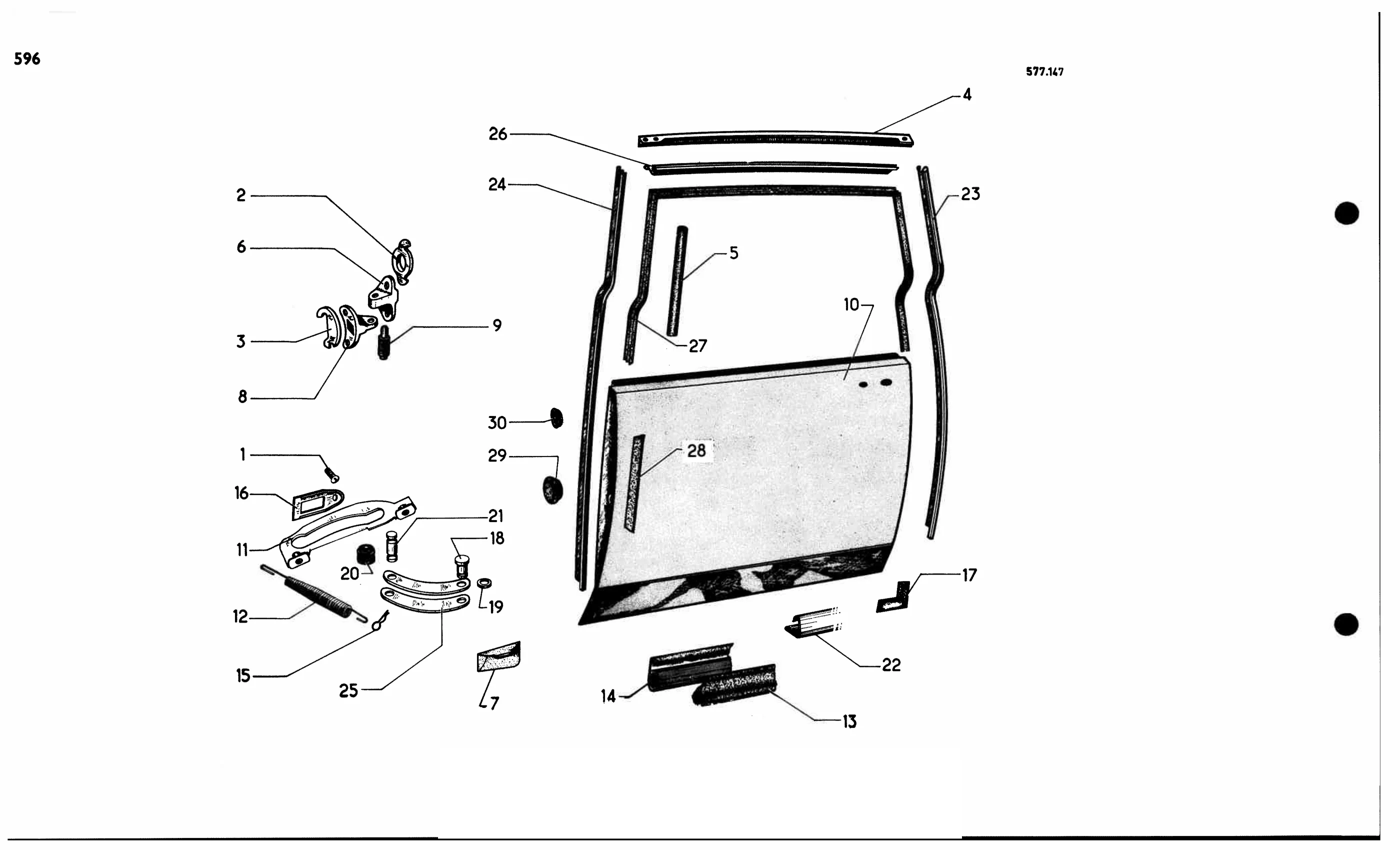 Rear doors - Bl, page 536 of 688 — 577 Parts Catalogue — Volume I