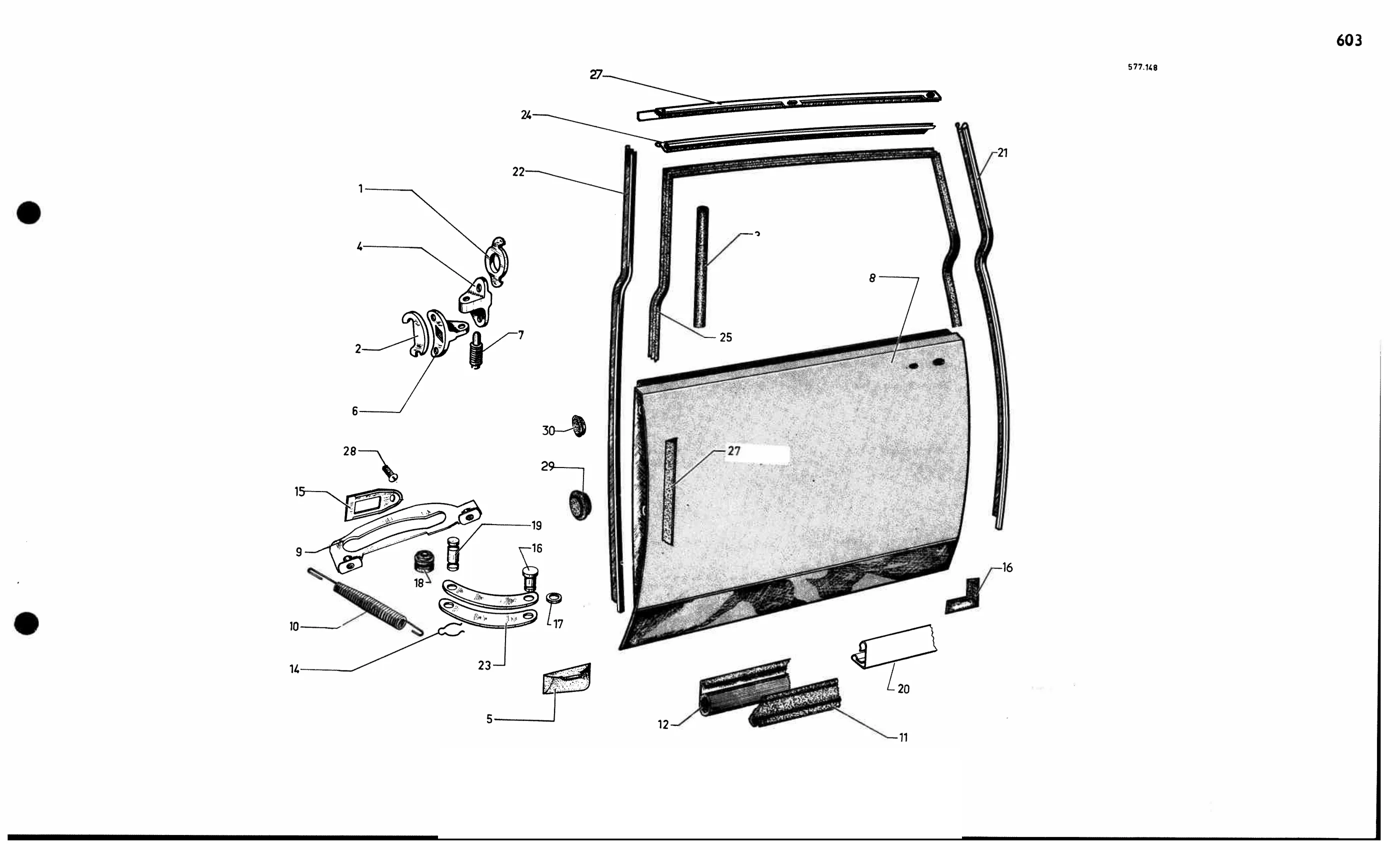 Rear doors - Bk, page 540 of 688 — 577 Parts Catalogue — Volume I