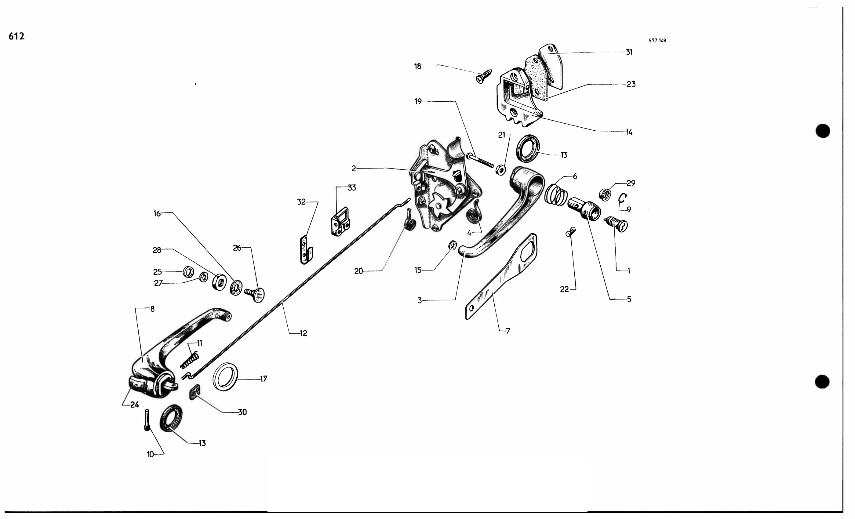Locks, handles, page 546 of 688 — 577 Parts Catalogue — Volume I