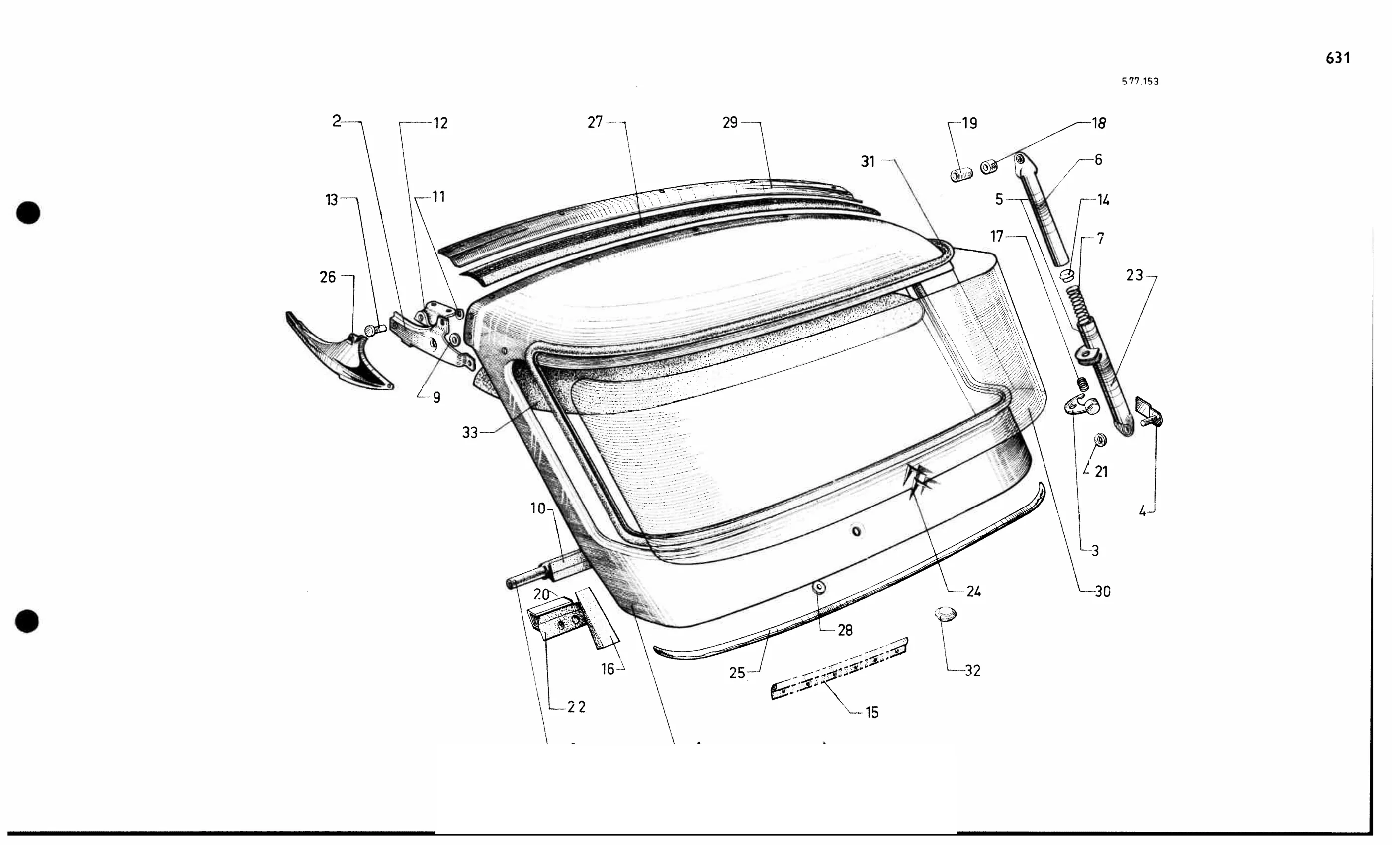 Upper r. door - Bk, page 562 of 688 — 577 Parts Catalogue — Volume I