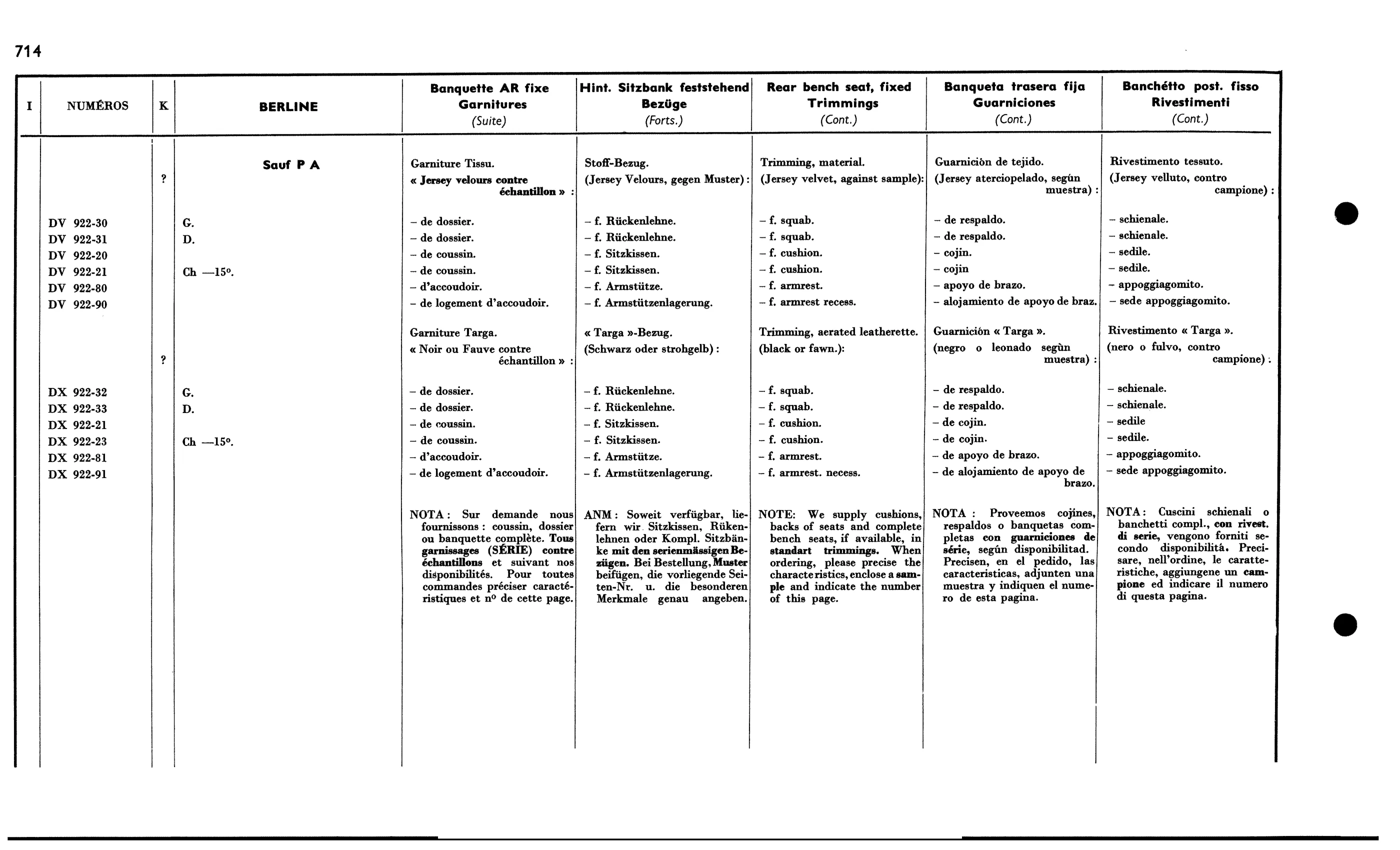 R. bench seat - Bl, page 626 of 688 — 577 Parts Catalogue — Volume I