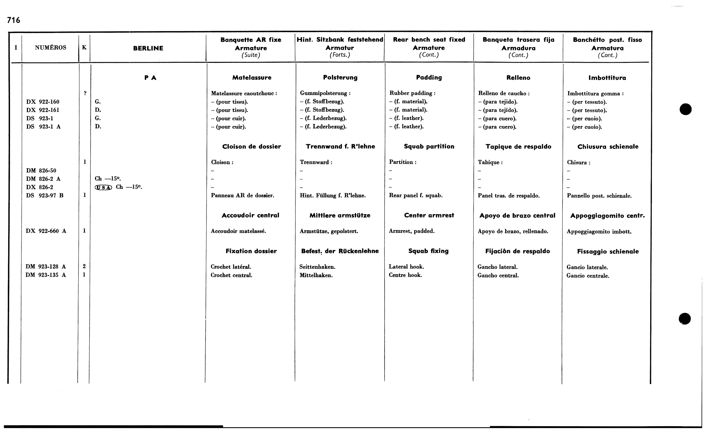 R. bench seat PA, page 628 of 688 — 577 Parts Catalogue — Volume I