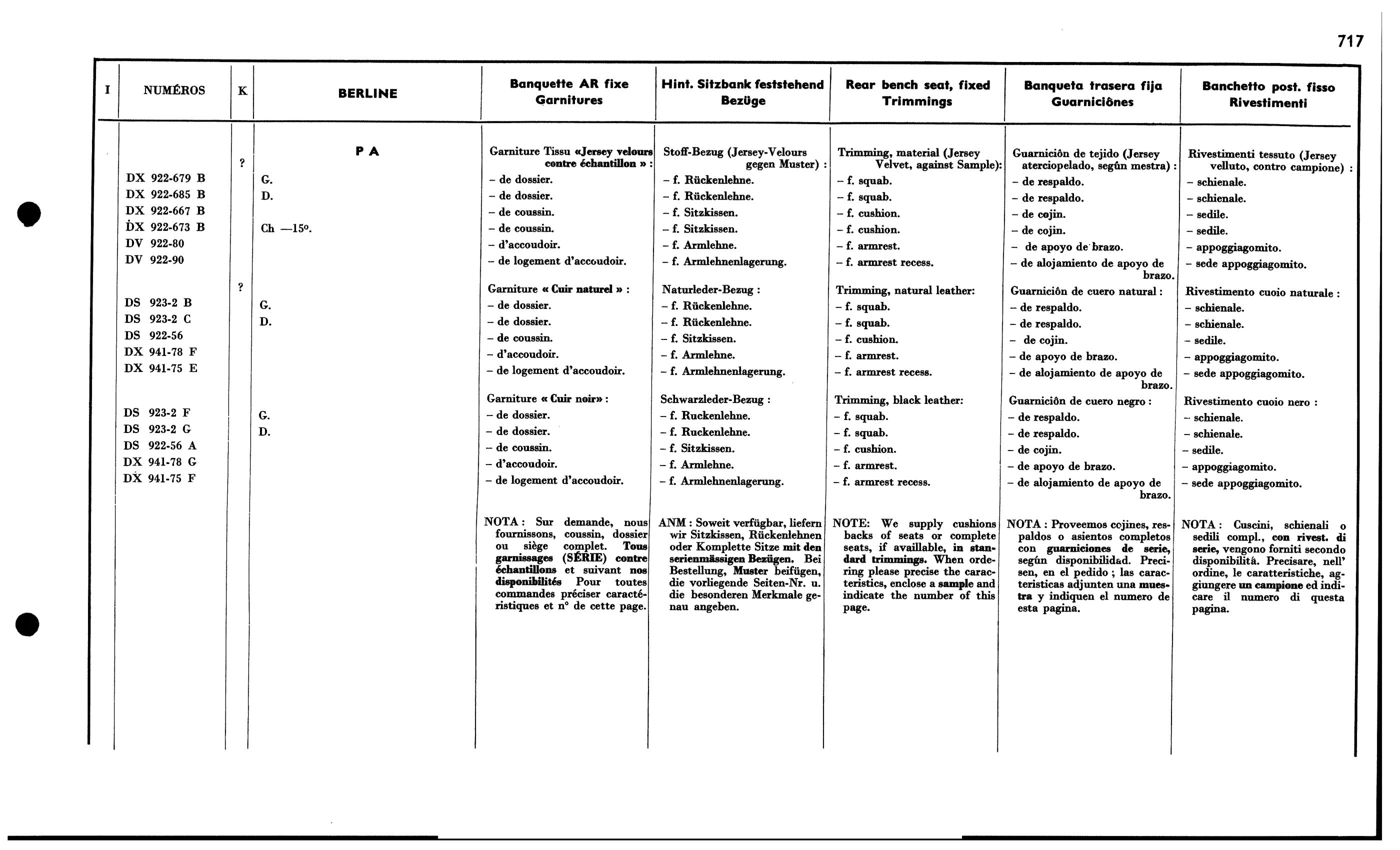 R. bench seat PA, page 629 of 688 — 577 Parts Catalogue — Volume I