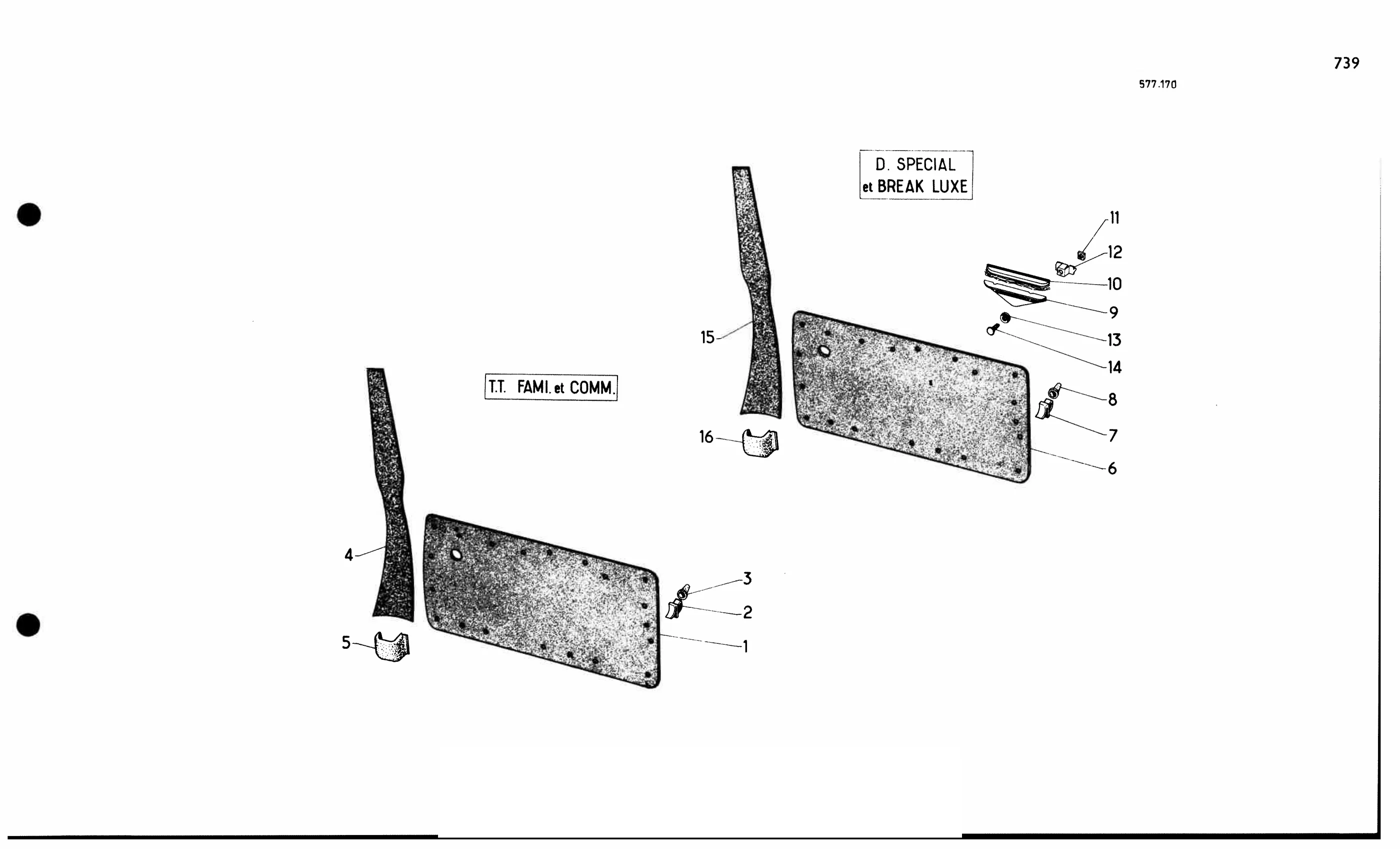 Rear door inner panels, page 646 of 688 — 577 Parts Catalogue — Volume I