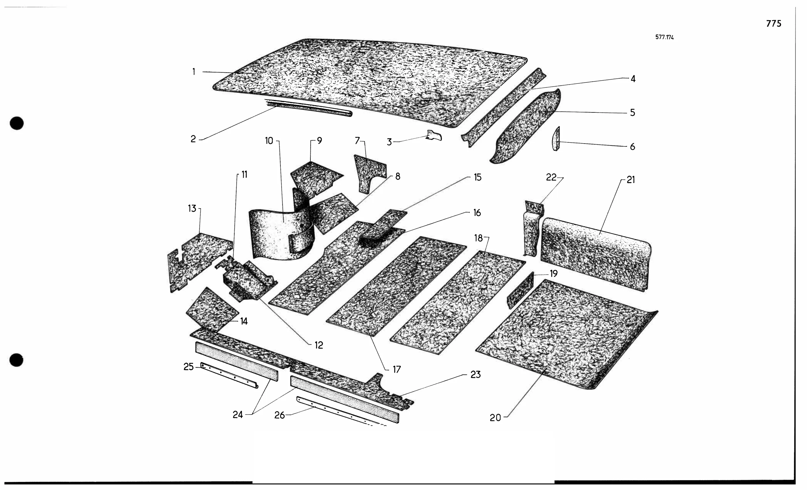 Body trim etc Bk, page 669 of 688 — 577 Parts Catalogue — Volume I