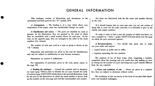 General  information, page 4 — 577 Parts Catalogue — Volume I