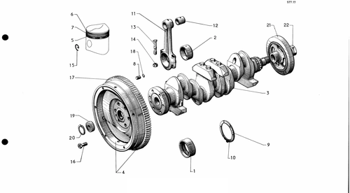 Crankshaft, page 101 — 577 Parts Catalogue — Volume I