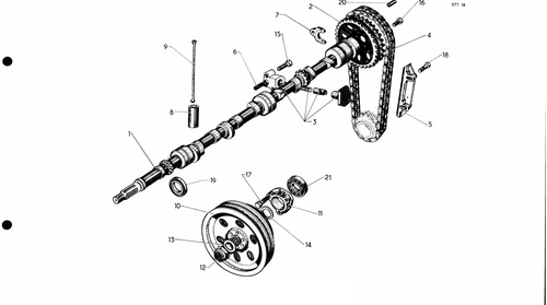 Camshaft, page 104 — 577 Parts Catalogue — Volume I